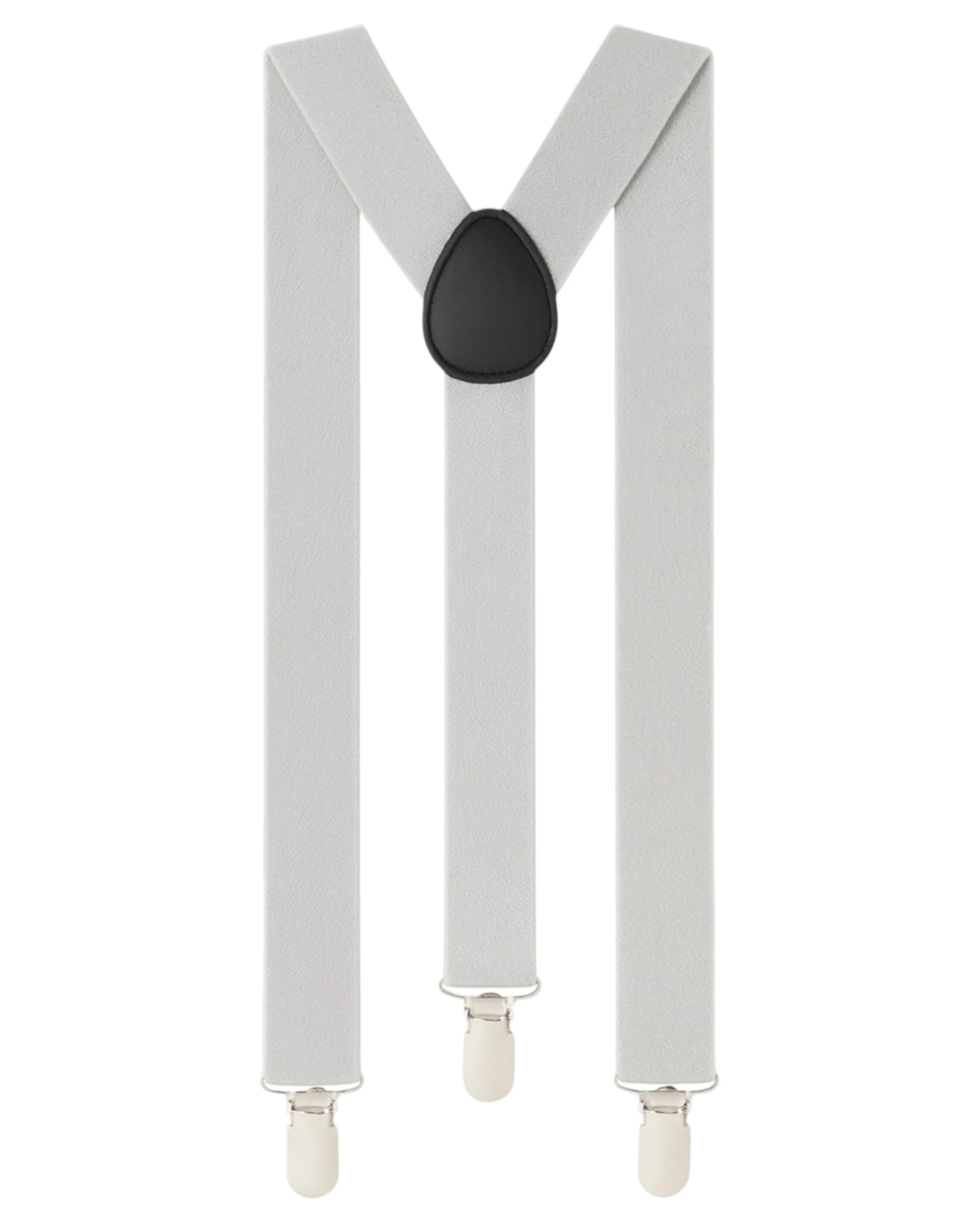 1 Zasel Mens Adjustable 100cm Suspenders - Silver, 1 of 1