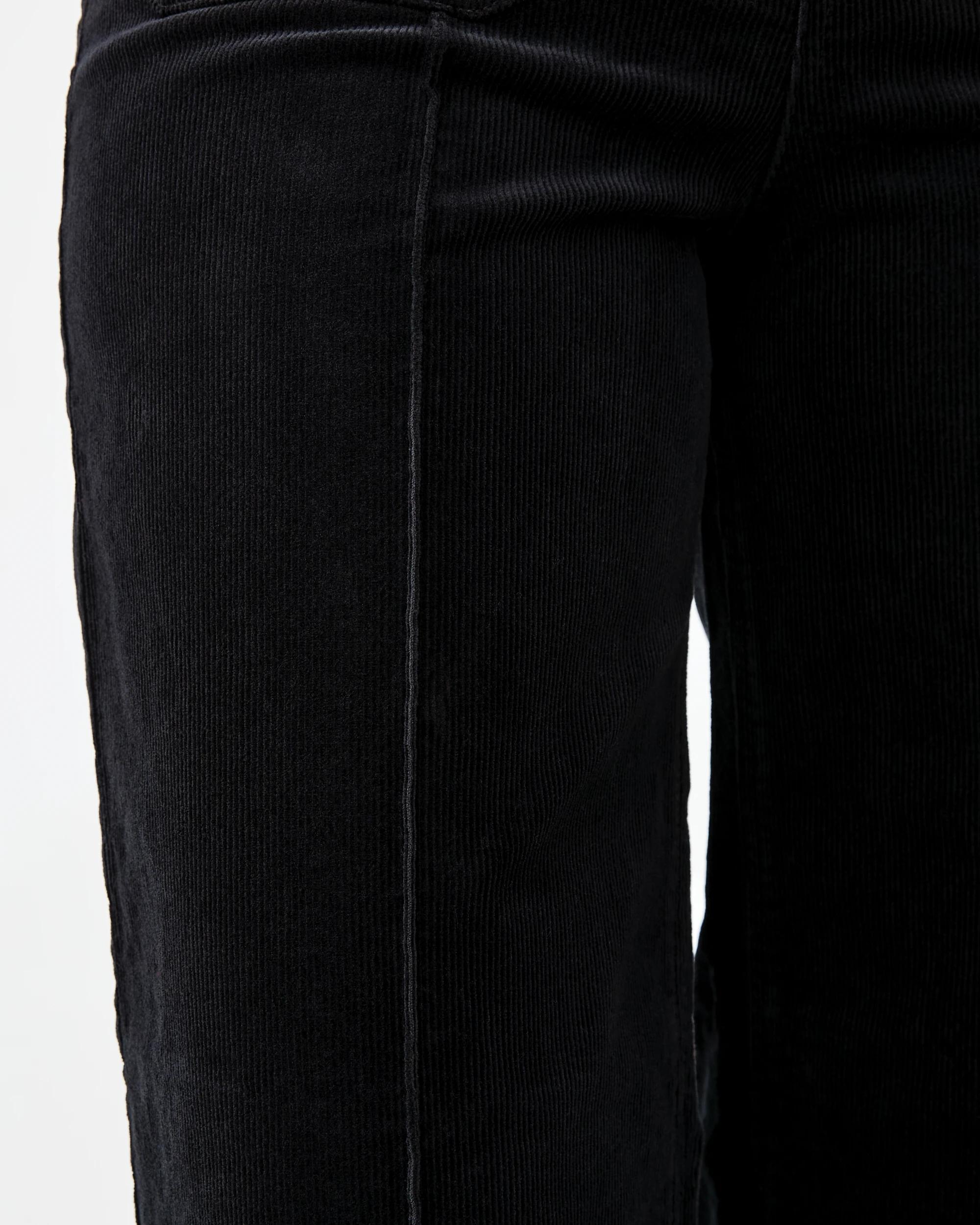 6 Pocket Front Wide Leg Corduroy Pants Black, 6 of 7