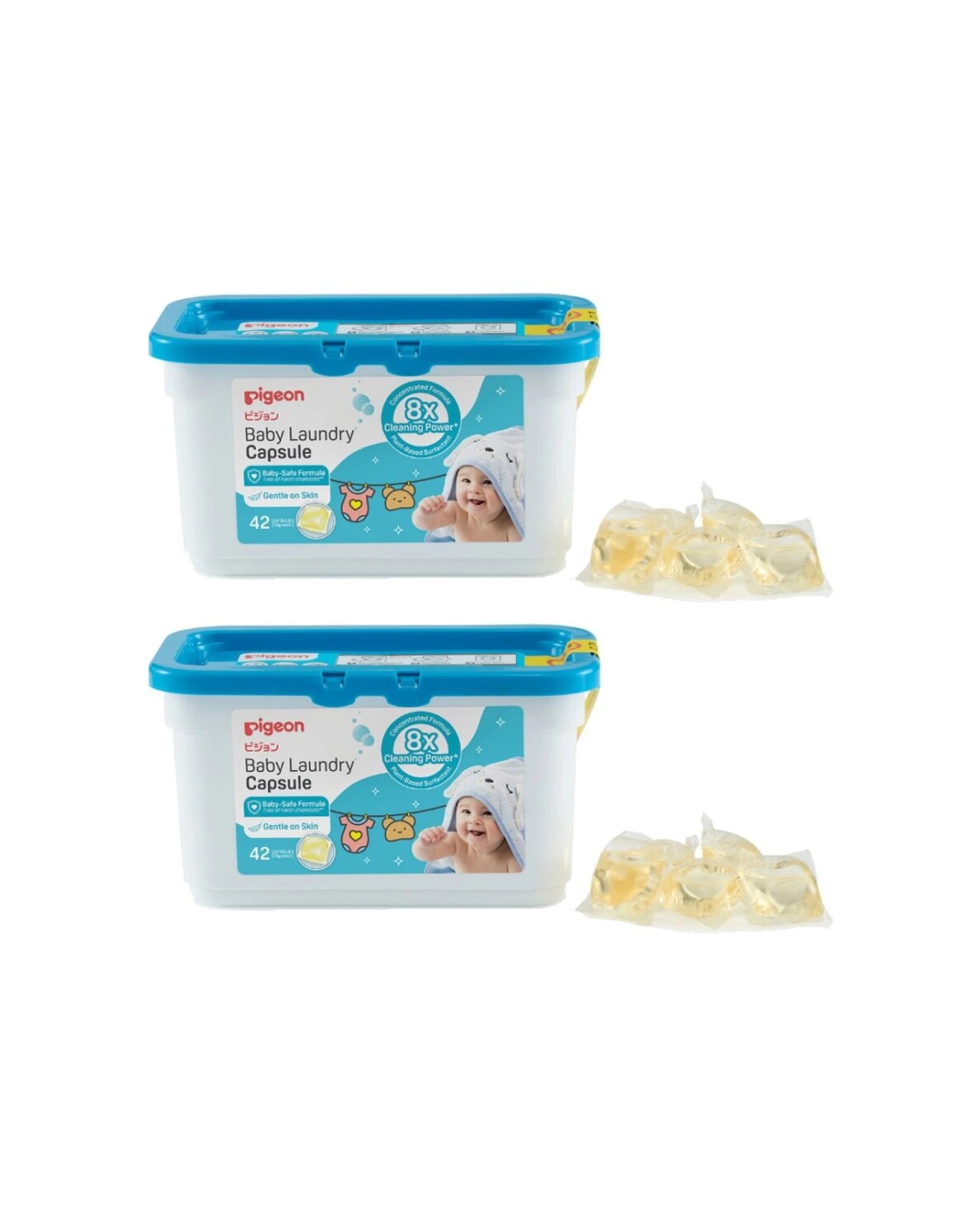 1 Pigeon 2PK Baby Laundry Capsules Detergent Gentle On Skin 0m Plus - Multi, 1 of 2