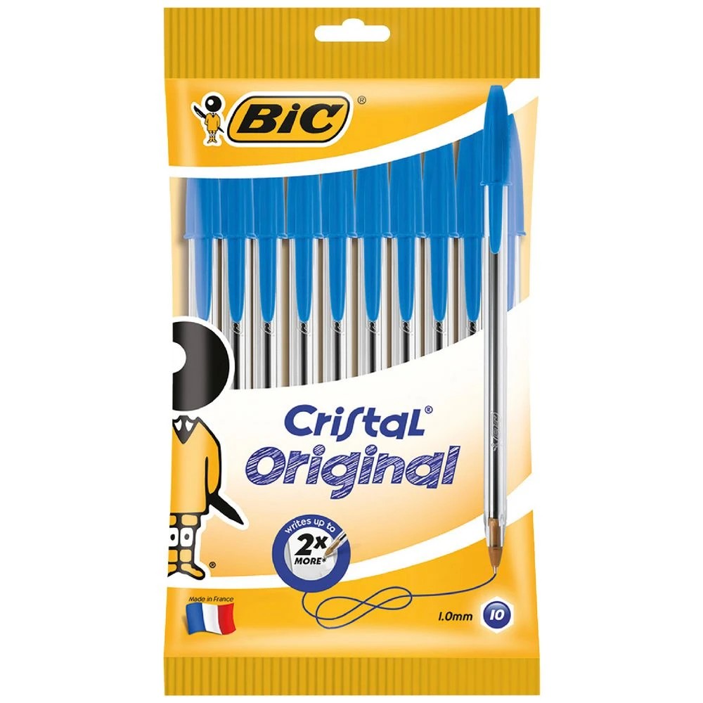 1 BIC Cristal Original Ballpoint Pen Blue 10 Pack, 1 of 5