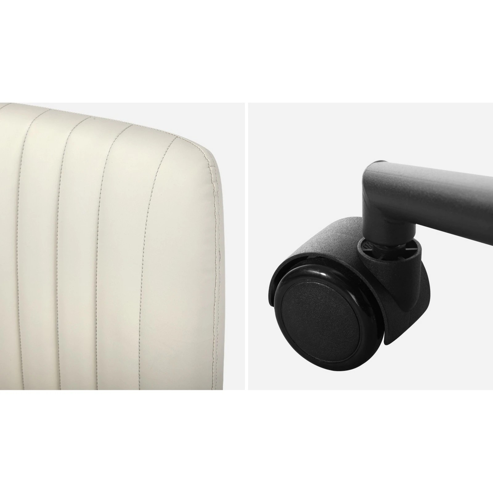 4 Oikiture Armless Office Desk Chair Faux Leather
 - Beige, 4 of 6