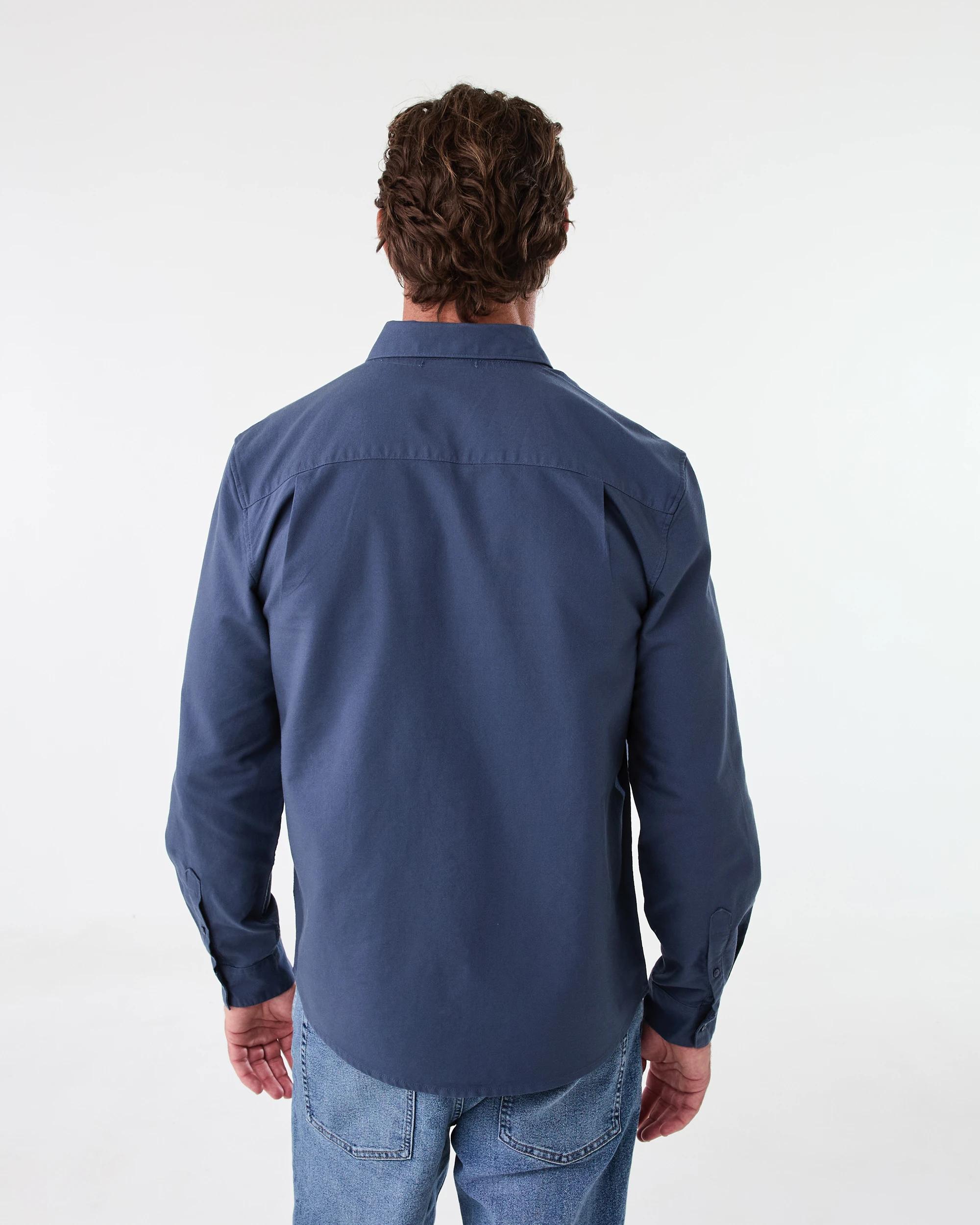 3 Long Sleeve Oxford Shirt Blu Night, 3 of 8