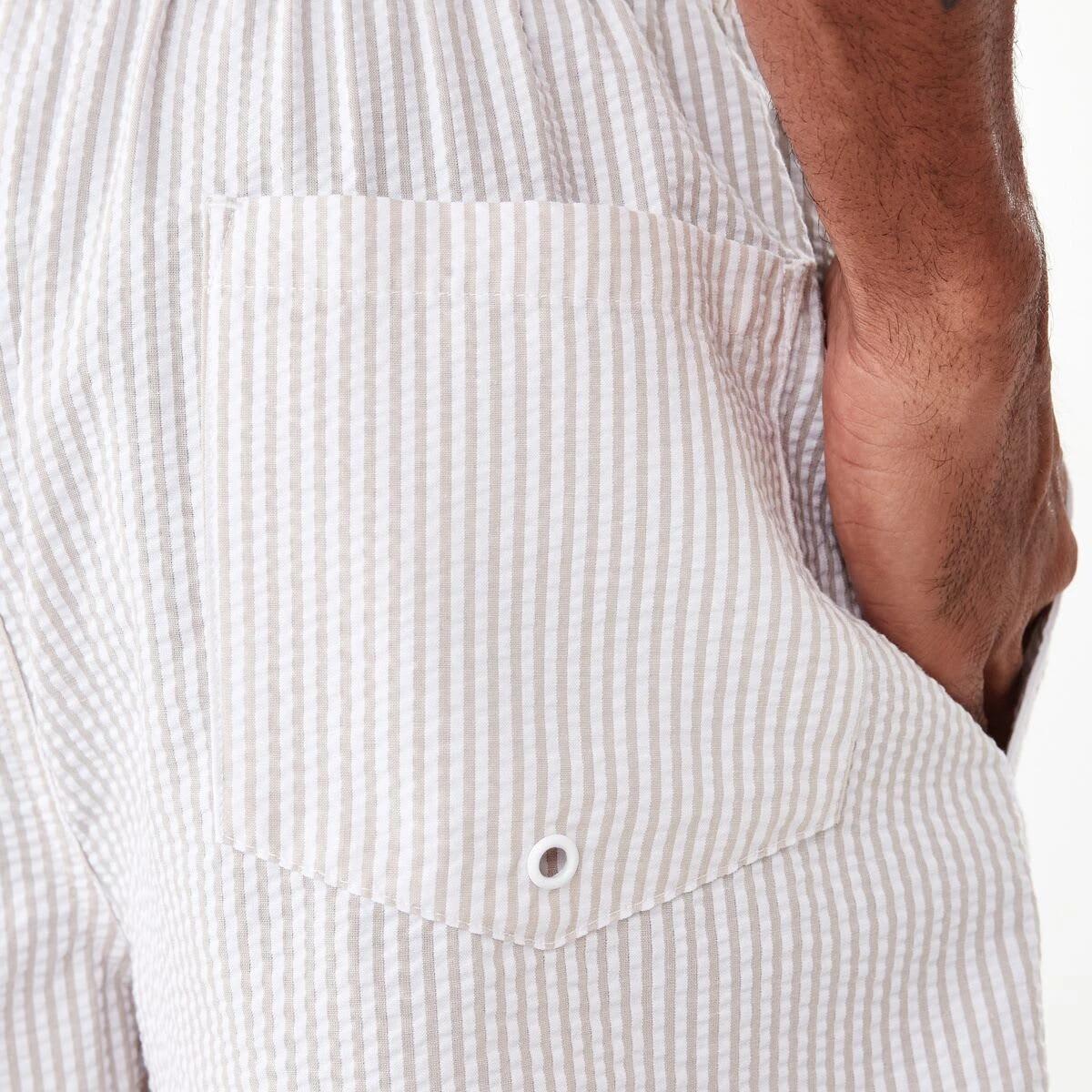 6 Seersucker Boardshorts Bge Strp, 6 of 7