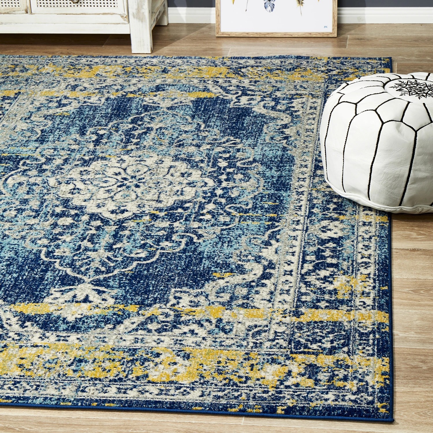 7 Common Ground Rugs Gallery 869 230x160cm - Medium Power Loomed Pet Friendly Floor Rug - Blue, 7 of 7