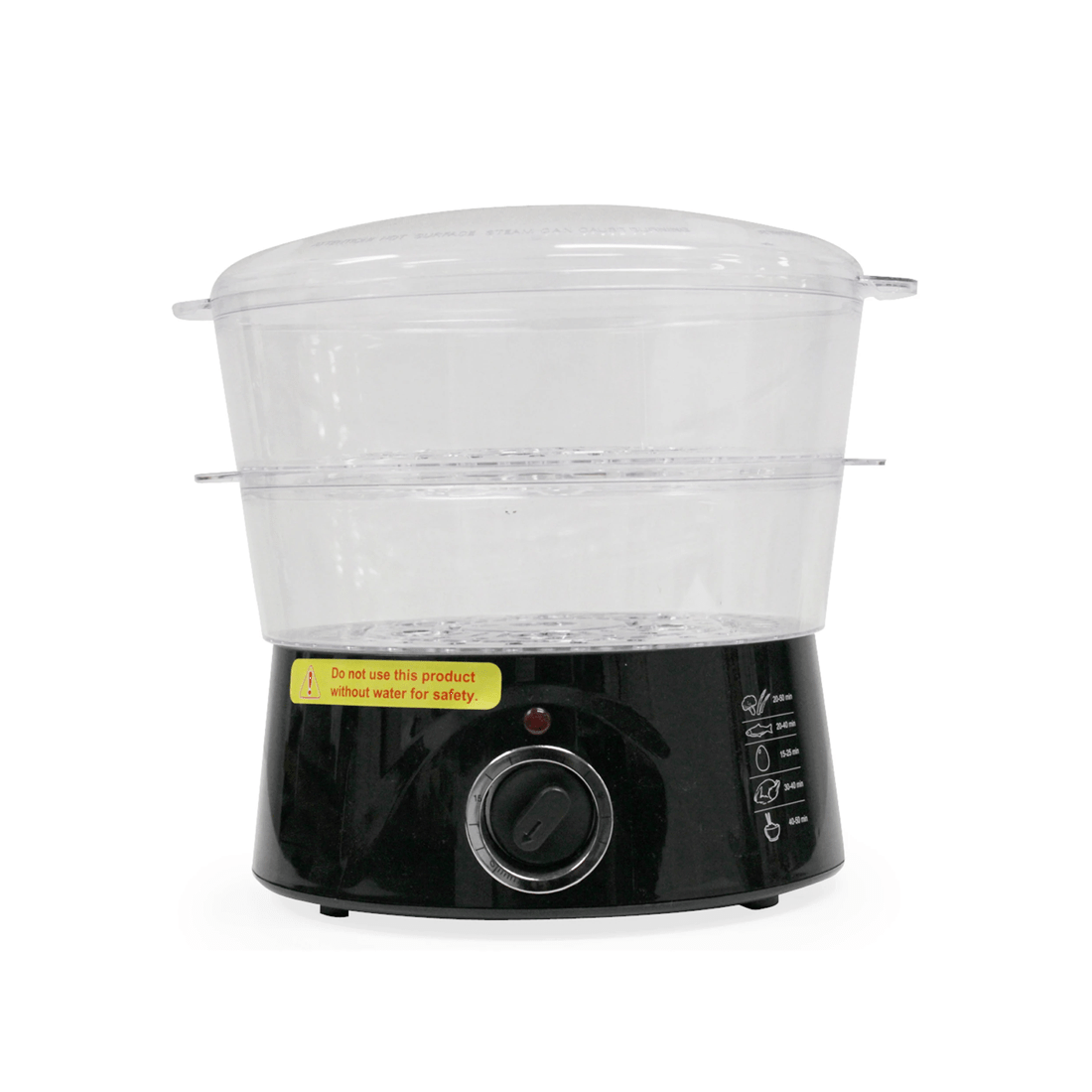 1 TODO 5L Steam Cooker Steamer 2 Tray 400W Power Dial Timer Healthy Stackable - Black, 1 of 4