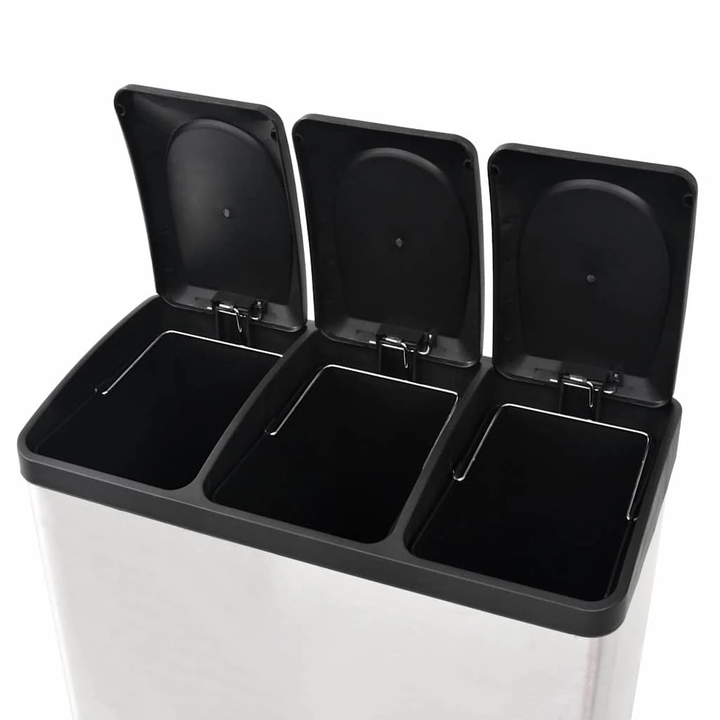 5 Vidaxl Trash Bin Recycling Bin - Silver, 5 of 5