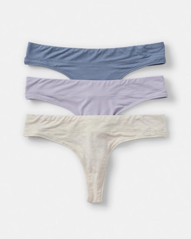 3 Pack Bamboo Blend G-String Br