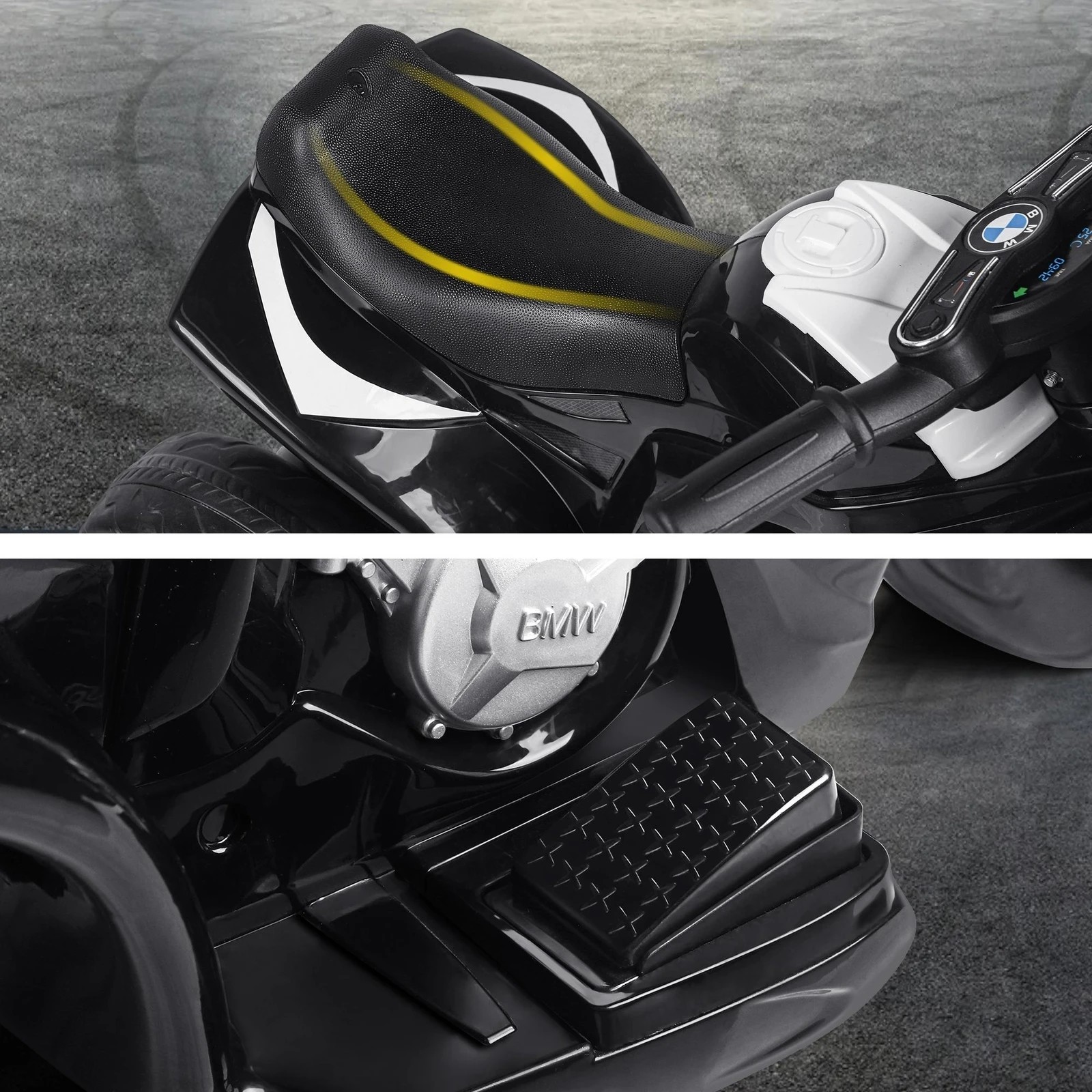 5 BMW Kids Ride On Car Motorbike S1000RR Licensed Electric Toys Police Bike - White Black, 5 of 8