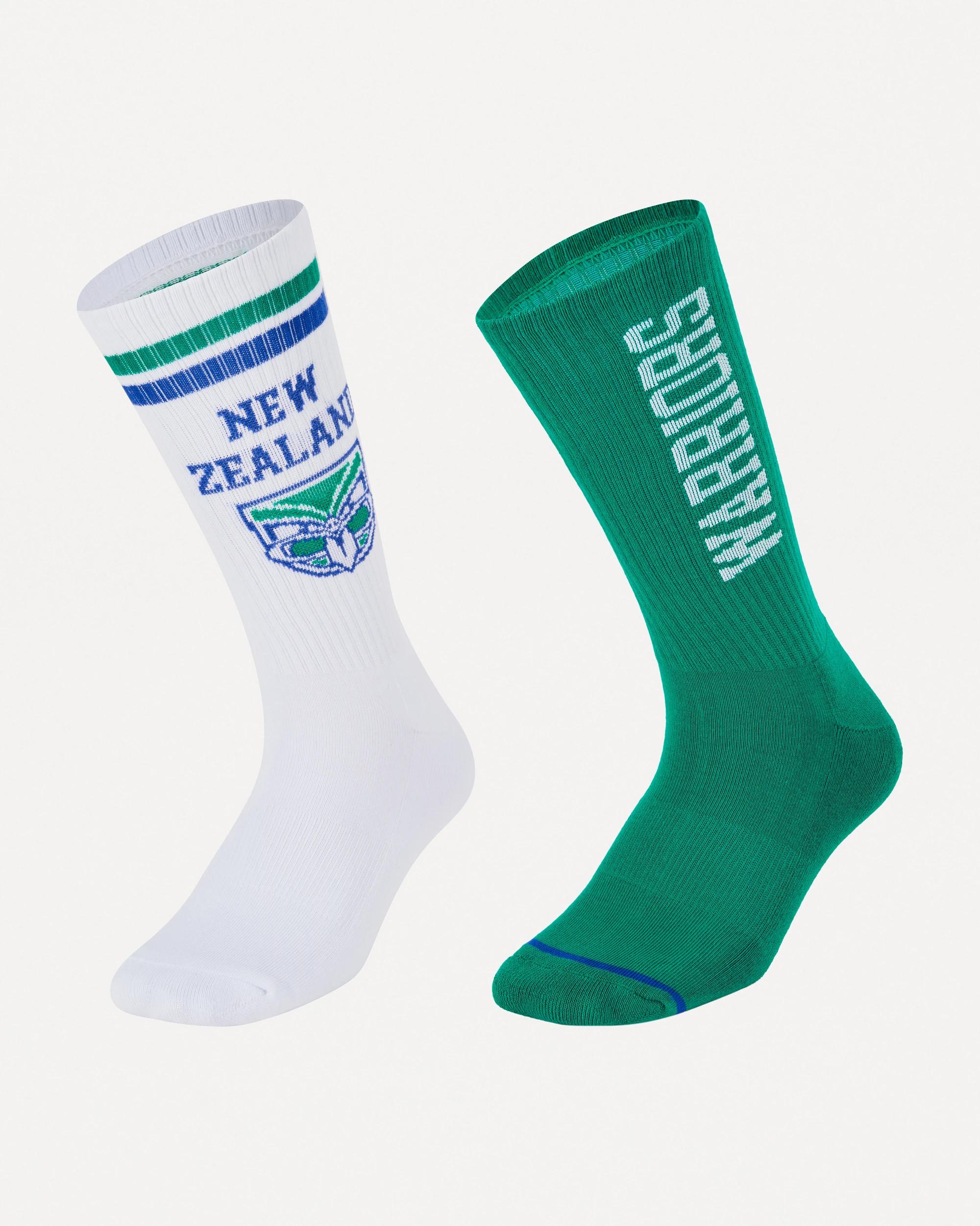 1 2 Pack NRL Adult Socks WARRIORS, 1 of 3