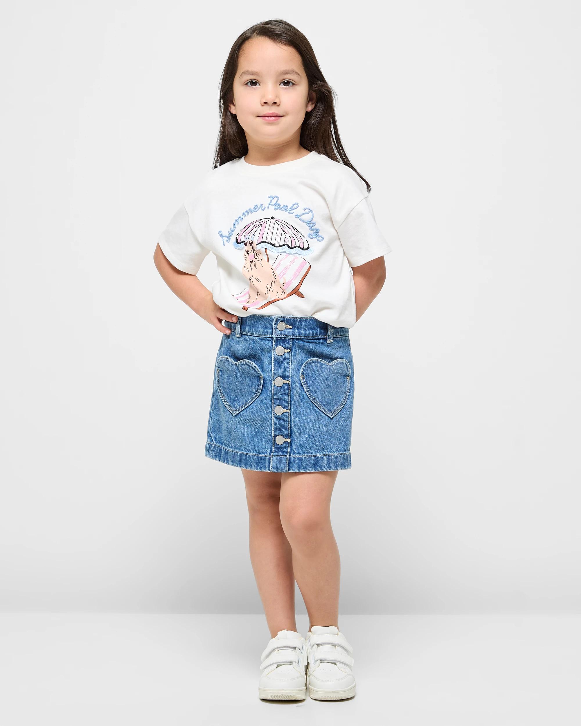 2 Target Denim Skort MID WASH, 2 of 5