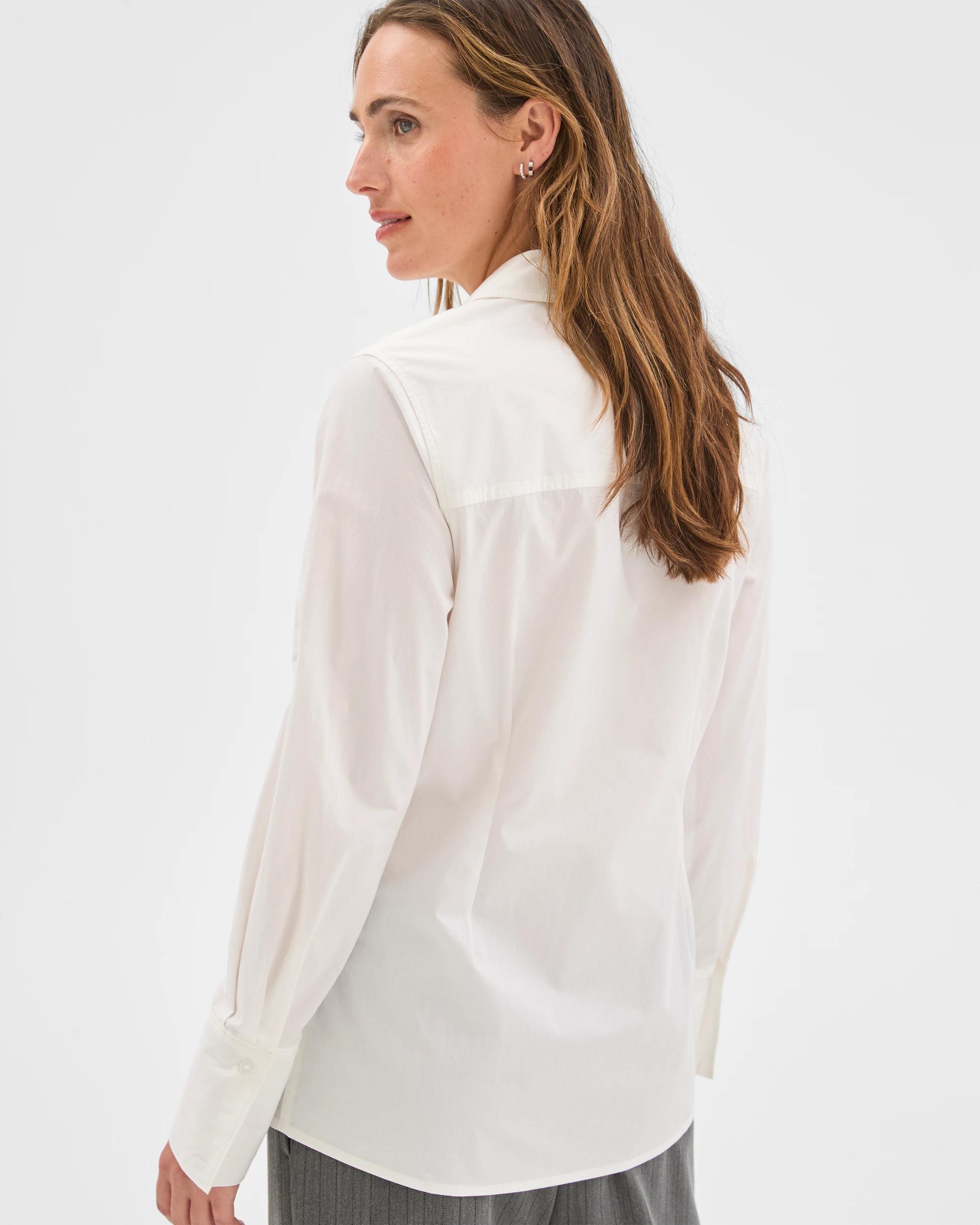 7 Preview Australian Cotton Tailored Waist Shirt PALE OAT, 7 of 7