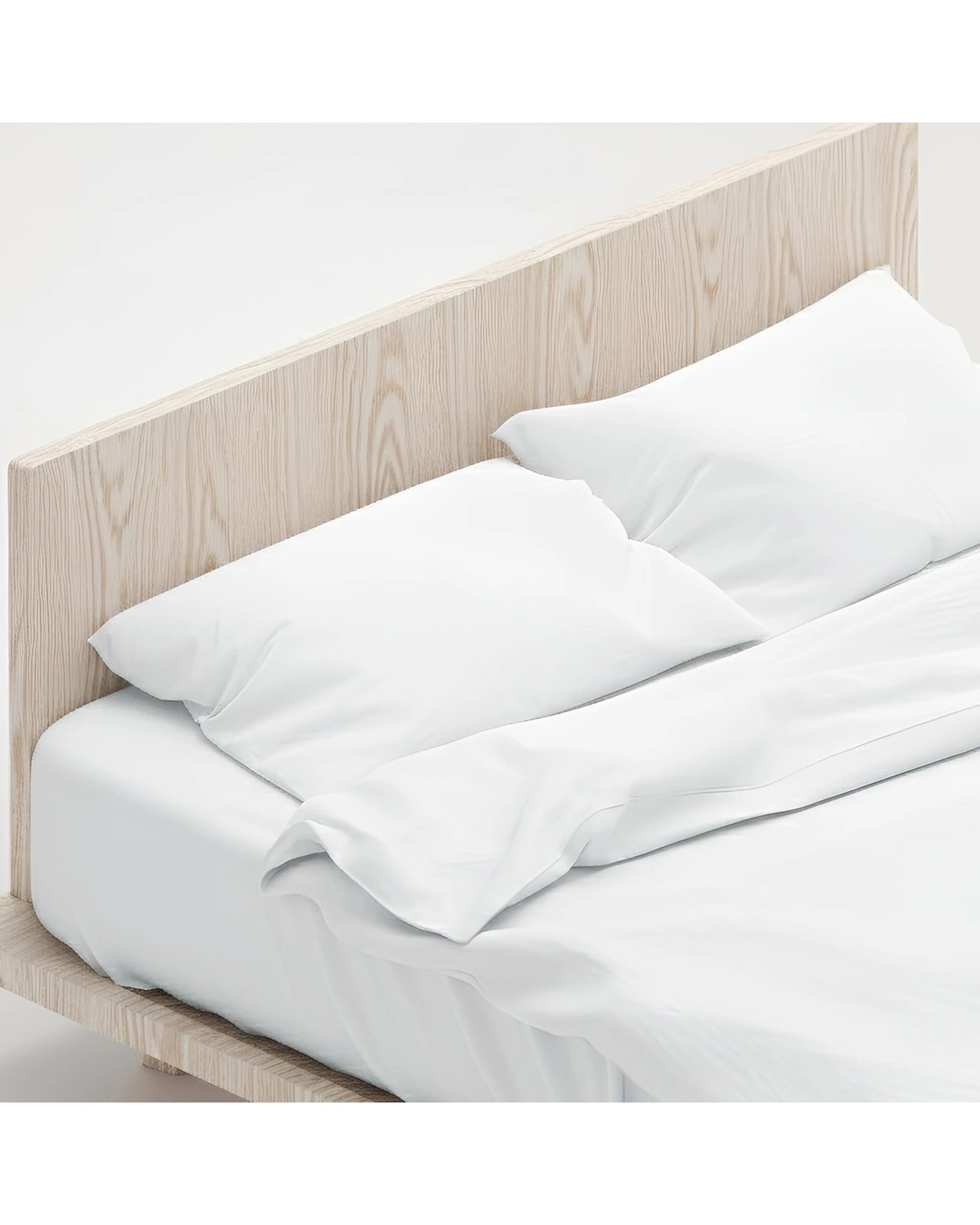 3 Laura Hill 1000 Thread Count Cotton Rich Double Bed Sheet Set 4 Piece in White - Double Bed, 3 of 5