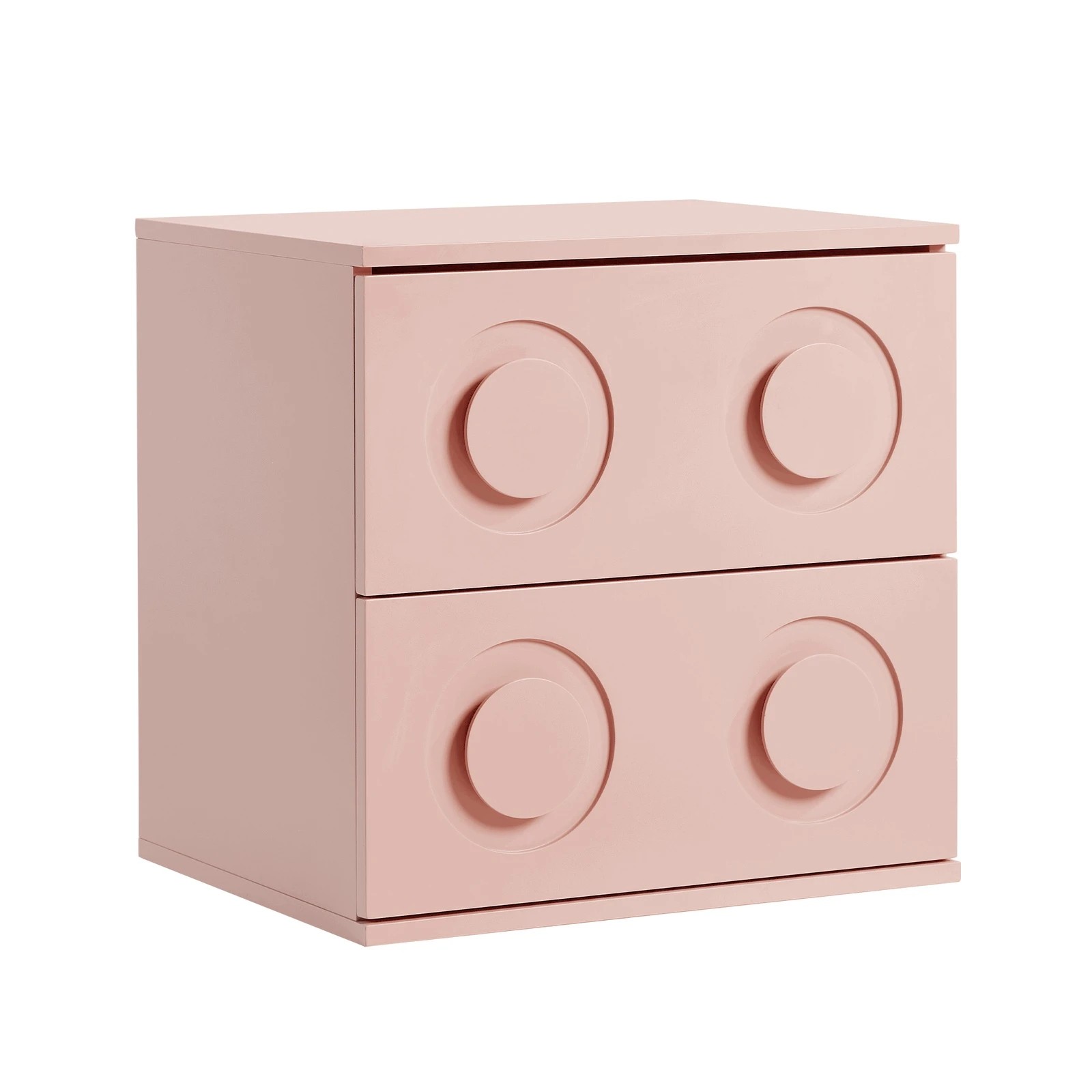 6 Oikiture 2x Bedside Table 2 Drawers Nightstand Side Storage Cabinet - Pink, 6 of 9