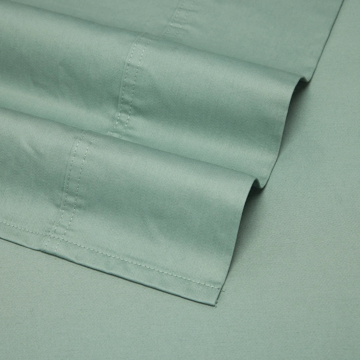 6 500 Thread Count Cotton Sheet Set - Double Bed, Sage, 6 of 9