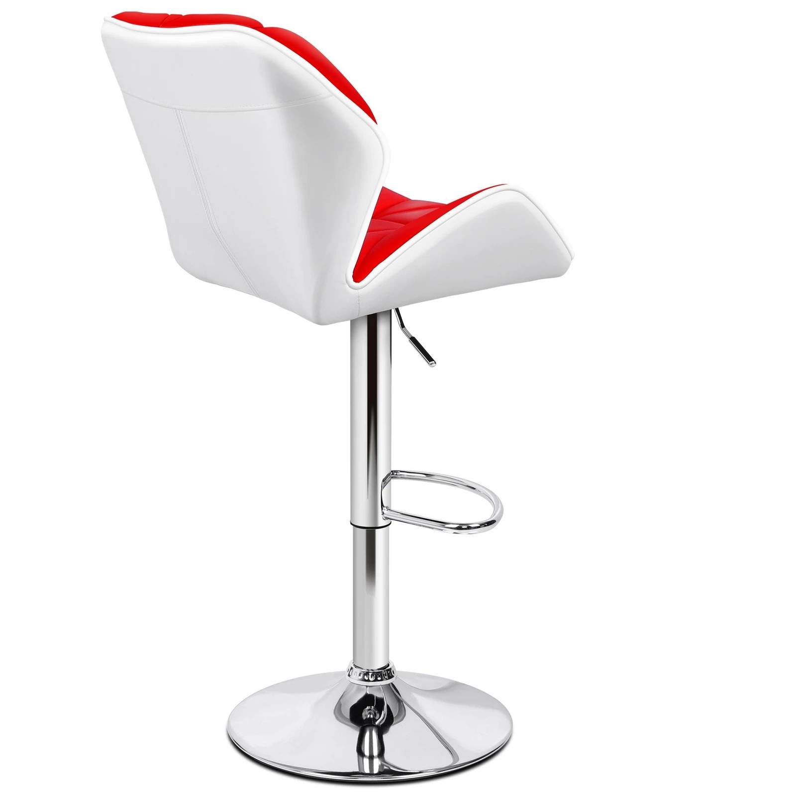 3 Alfordson 4x Bar Stools Willa Kitchen Gas Lift Swivel Chair Leather - Red, 3 of 8