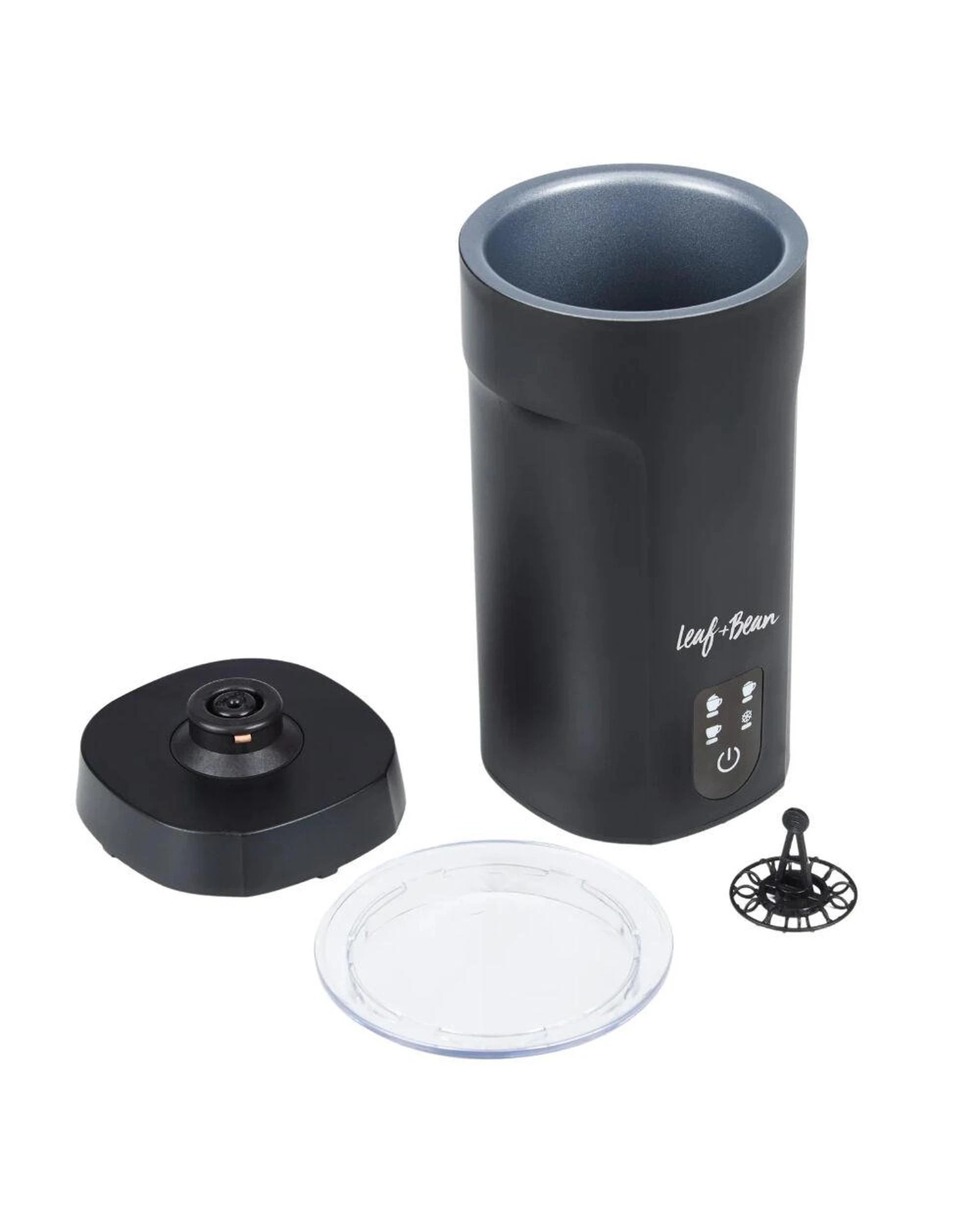 4 Leaf & Bean Electric Milk Frother & Warmer 240ml - Black, 4 of 6