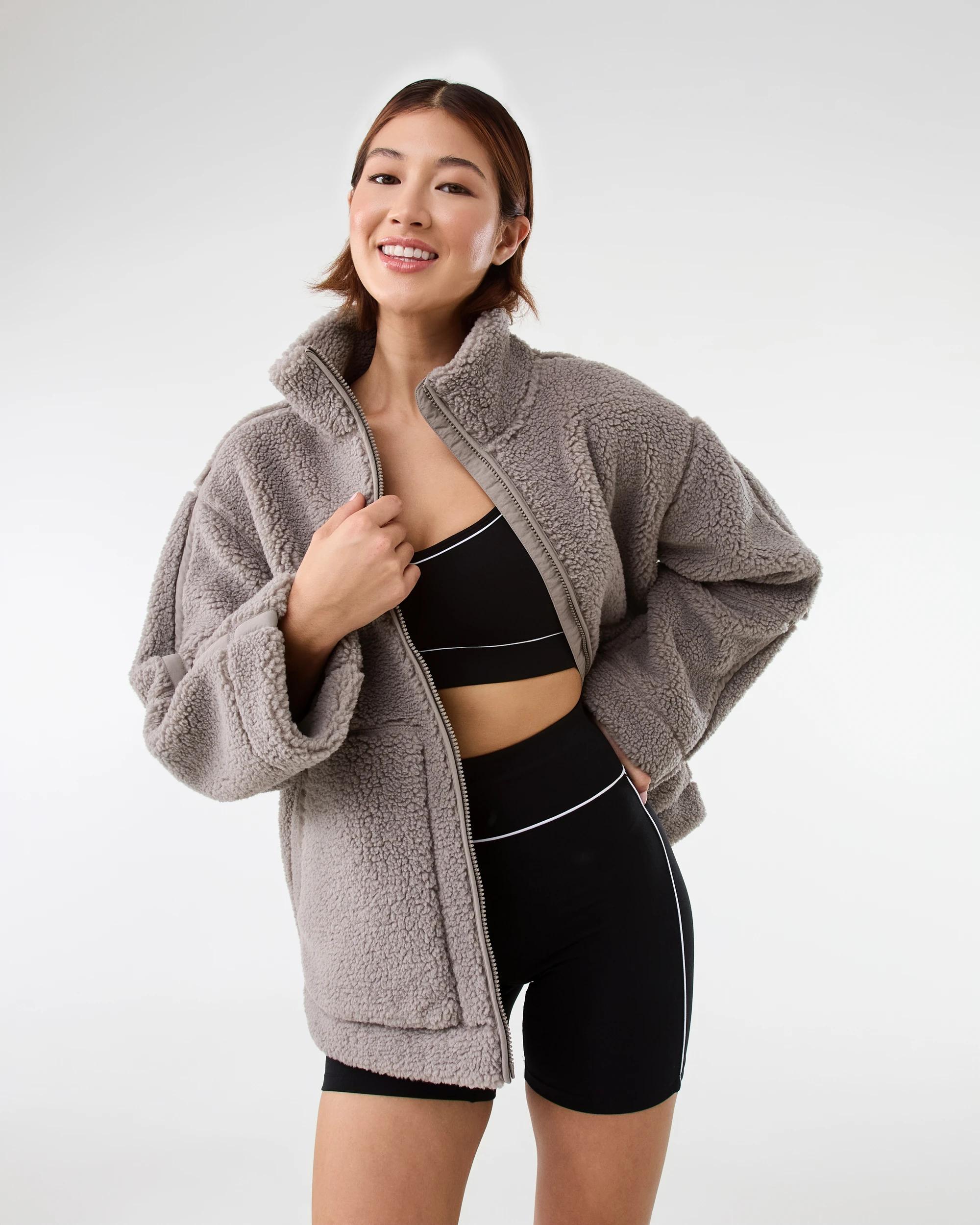 10 Active Womens Outdoor Sherpa Jacket Brn Drift, 10 of 10