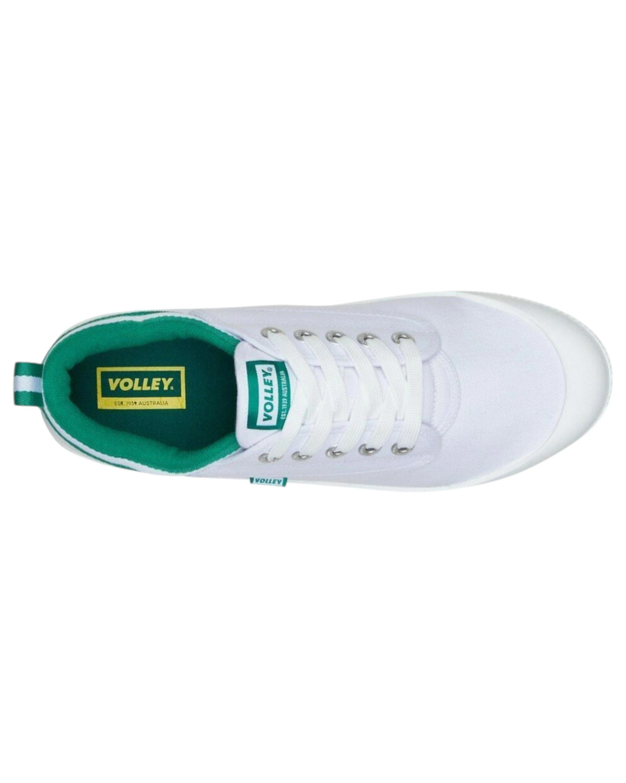 2 Volley Dunlop s International Low Canvas Casual Mens Shoes - White/Forest Green WHITE/FOREST GREEN INTERNATIONAL LOW, 2 of 4