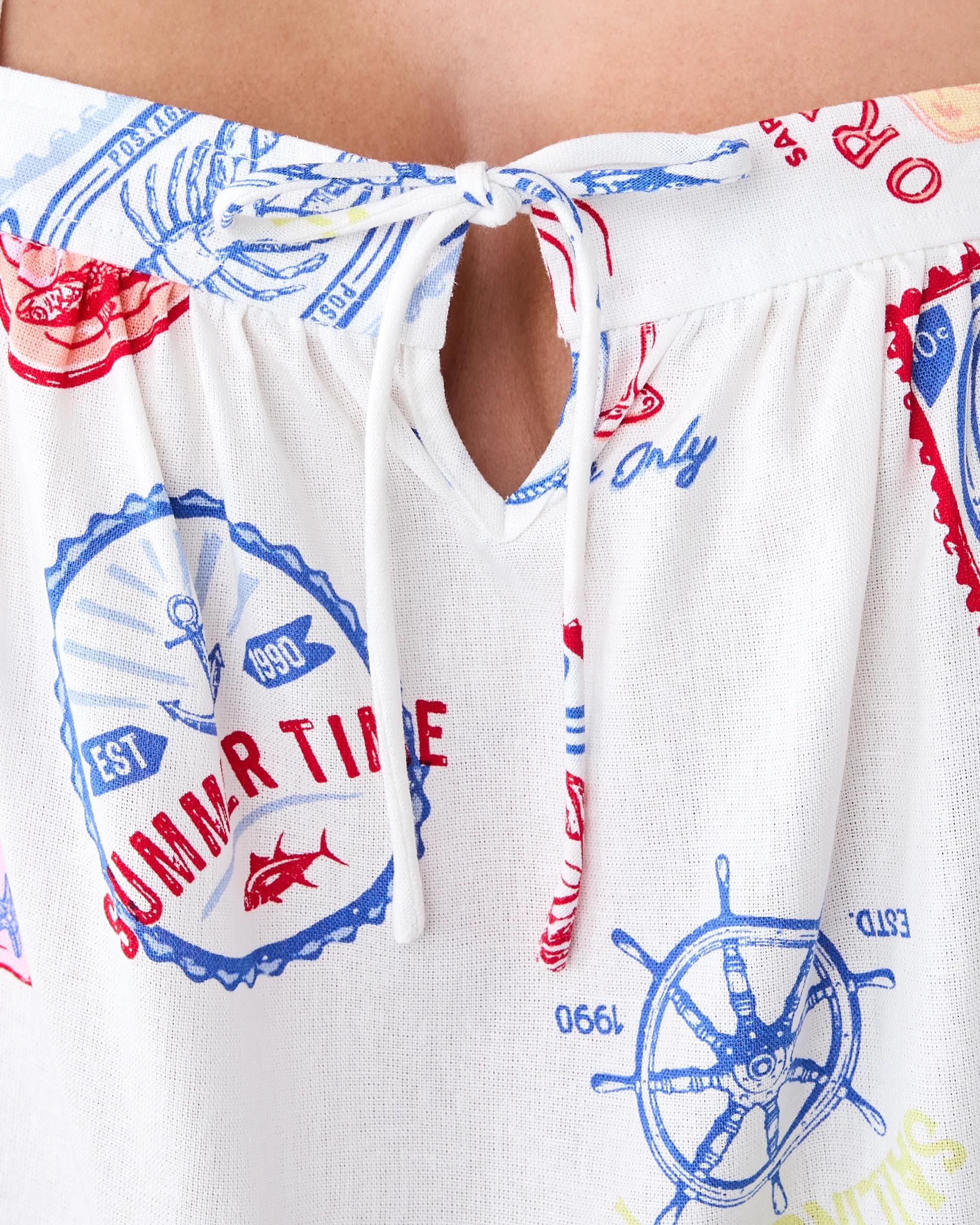 7 Sleeveless Tie Front Top Oceanscene, 7 of 7