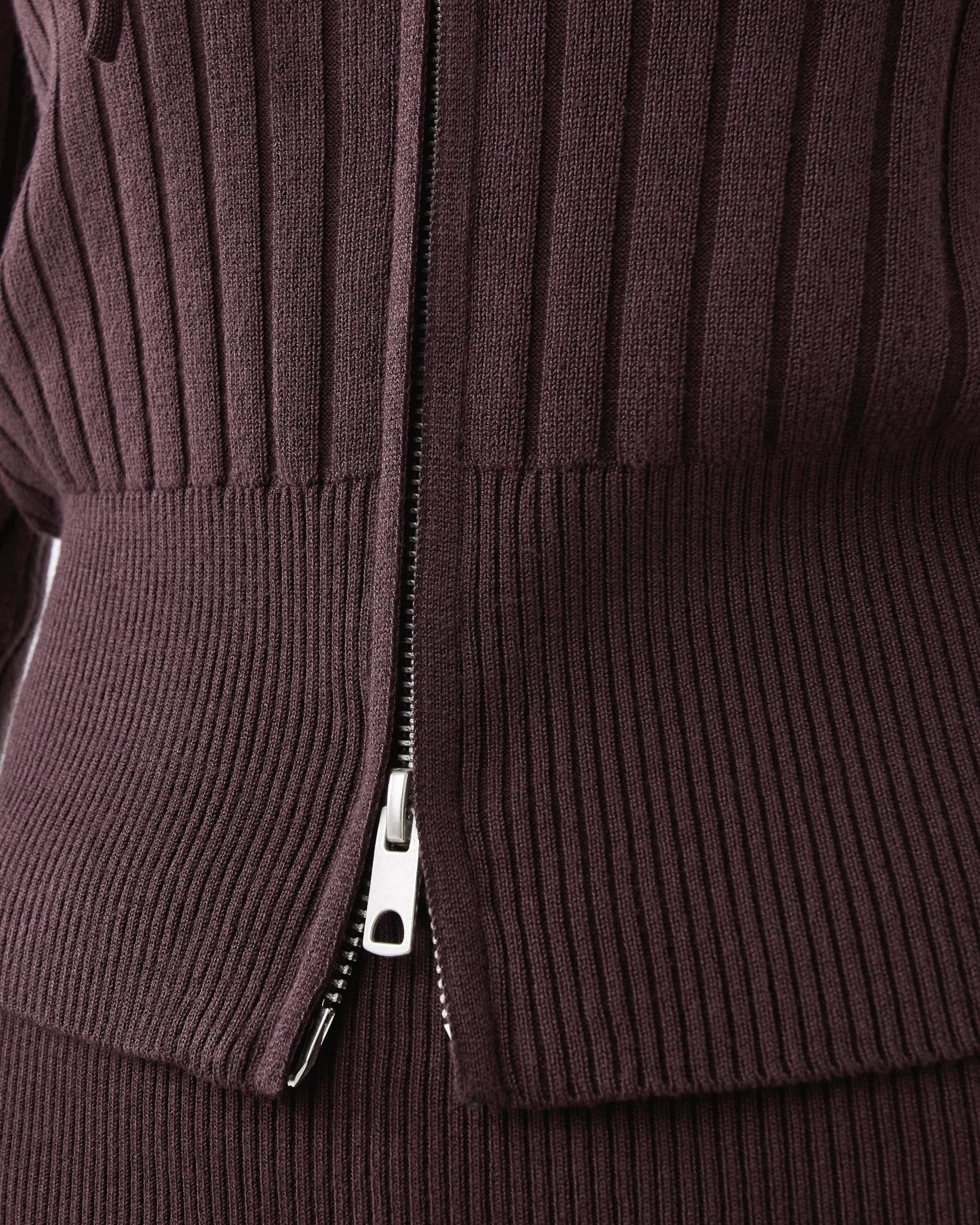 7 Knit Hoodie Choc Plum, 7 of 8