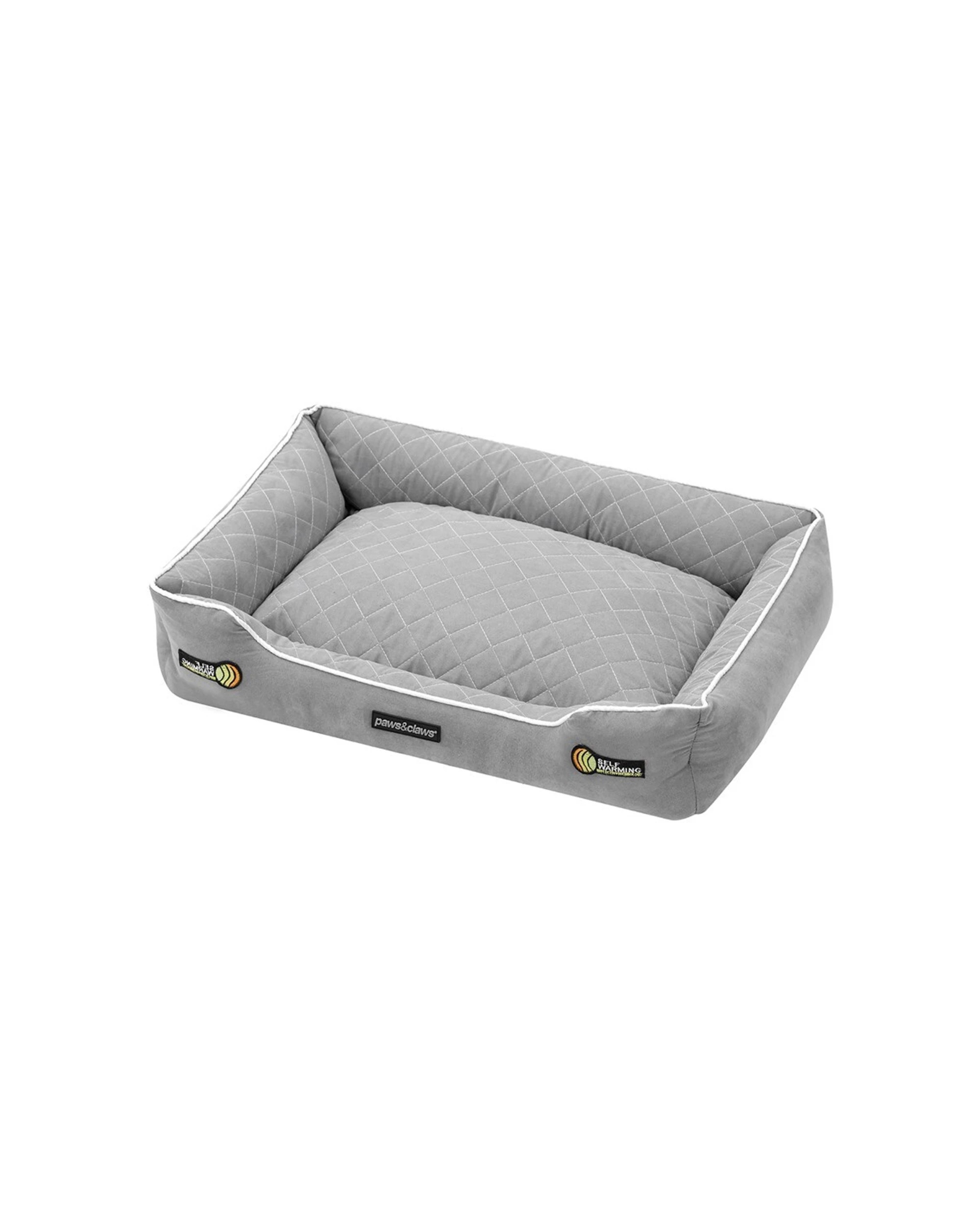 6 PAWS AND CLAWS 70x50cm Self Warming Walled Bed Medium Pet Bed Non Slip
 - grey, 6 of 7