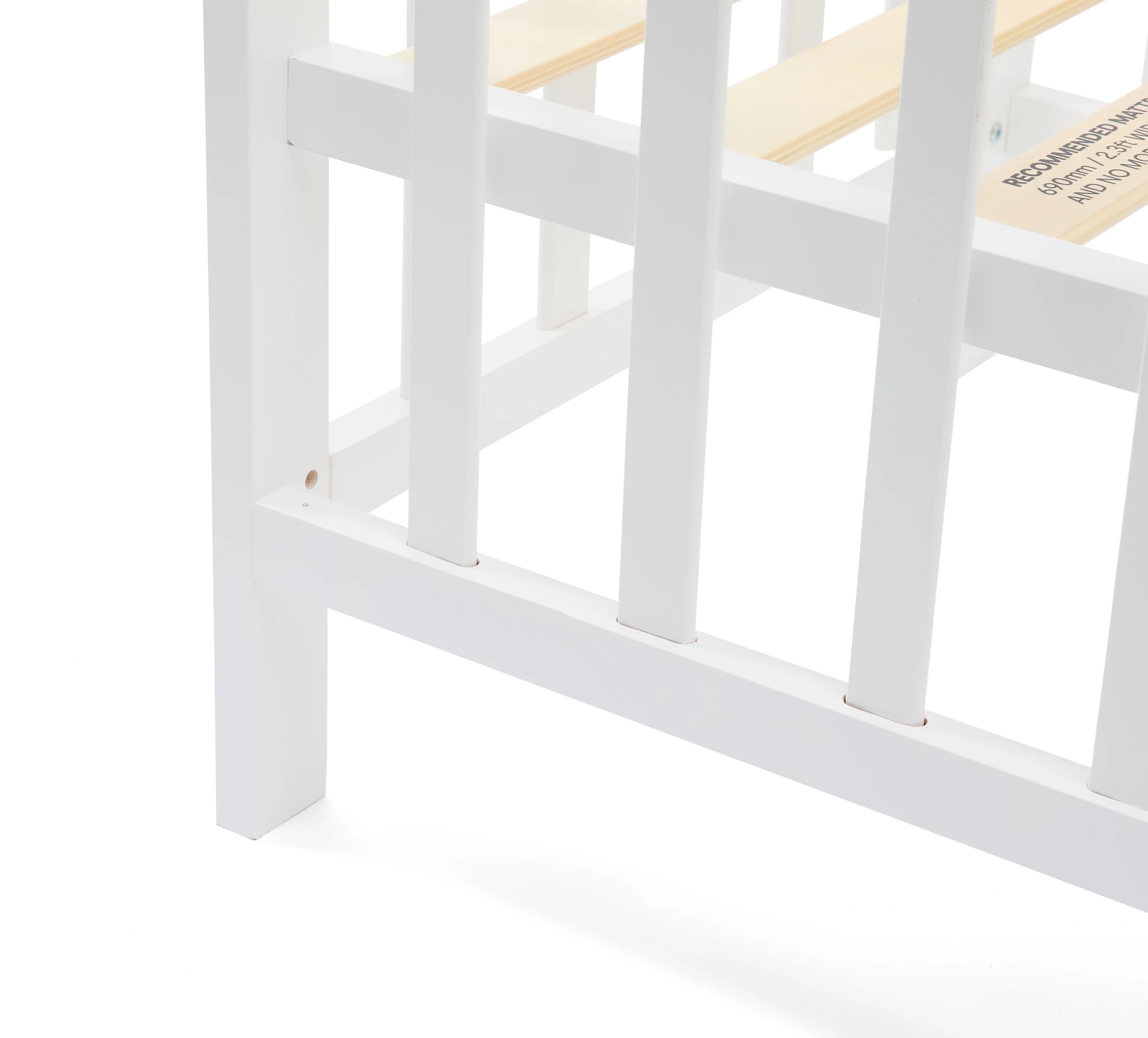 8 White Wooden Cot, 8 of 10
