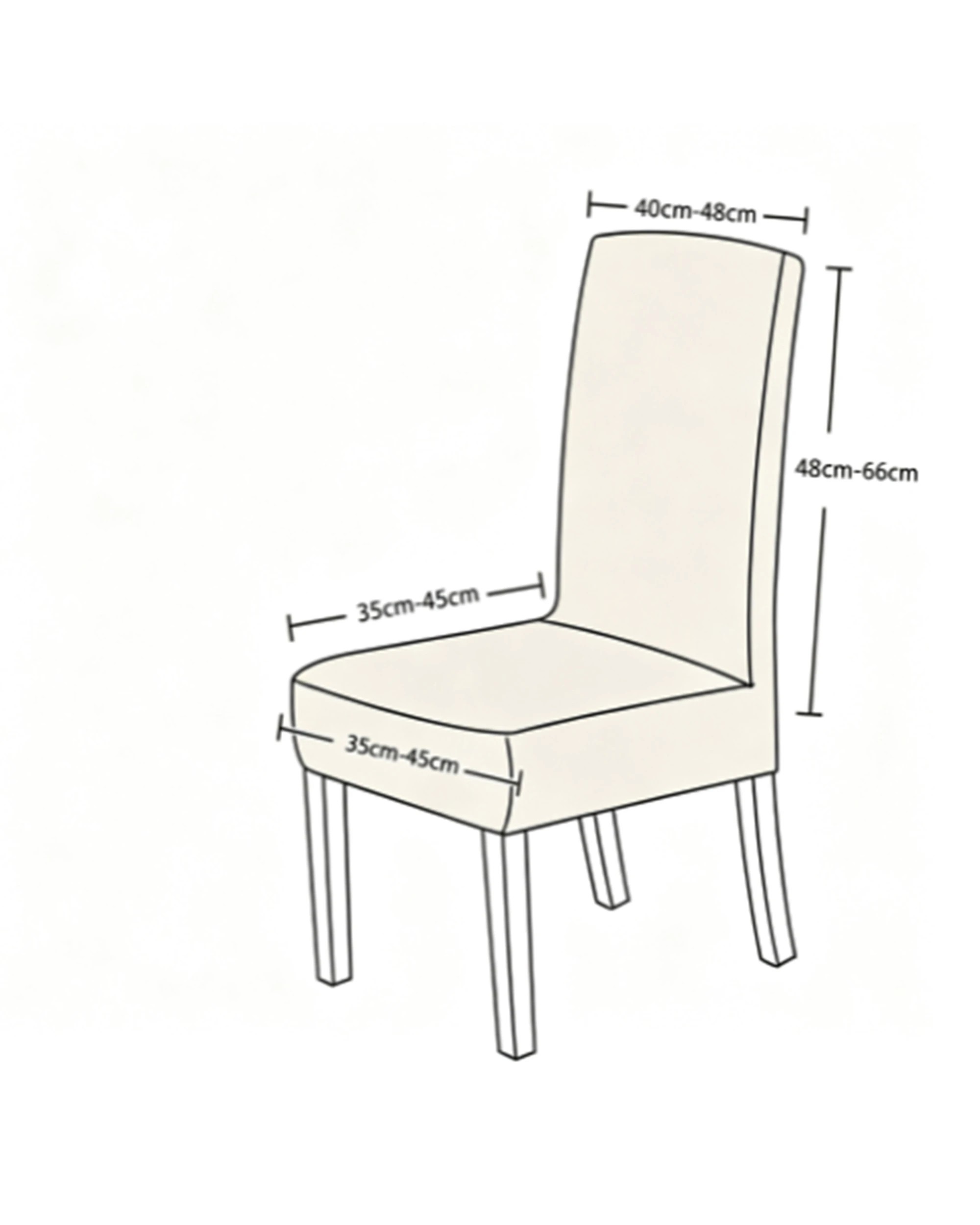 5 Smarcute Jacquard Stretch Removable Dining Chair Cover Set of 2 - Natural, 5 of 5