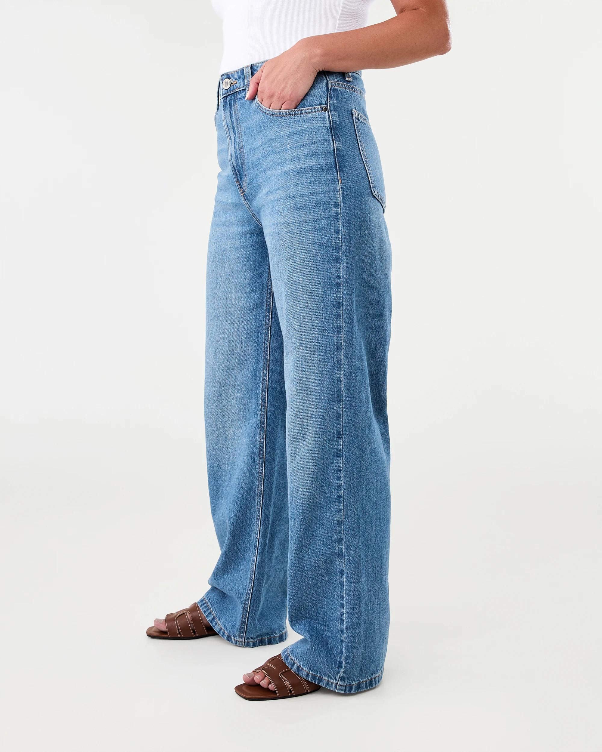 4 Straight Leg Jeans Mid Wash, 4 of 9