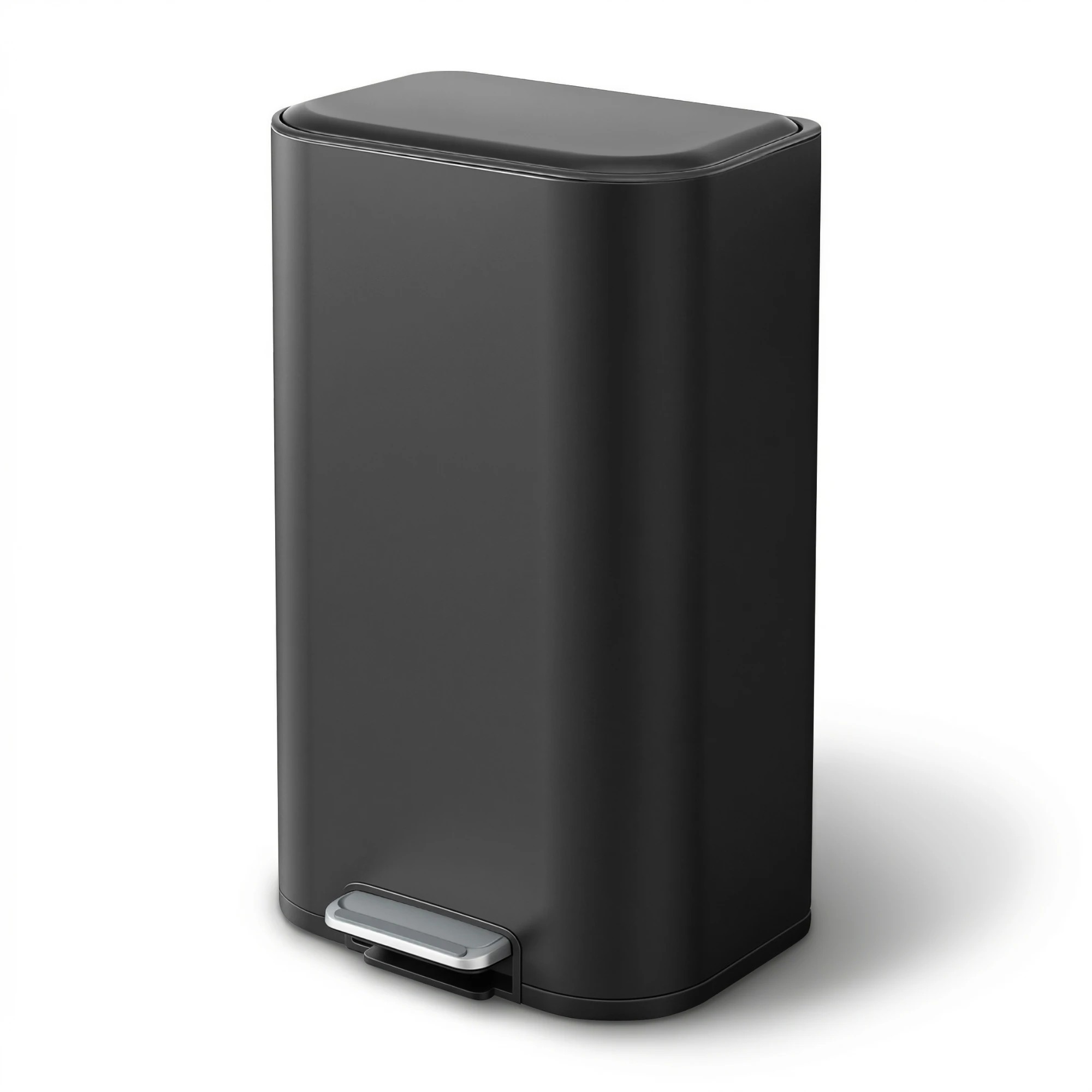 1 Cefito 40L Kitchen Trash Can Pedal Bin Rubbish Bin Steel Soft-Close Lid - Black, 1 of 9