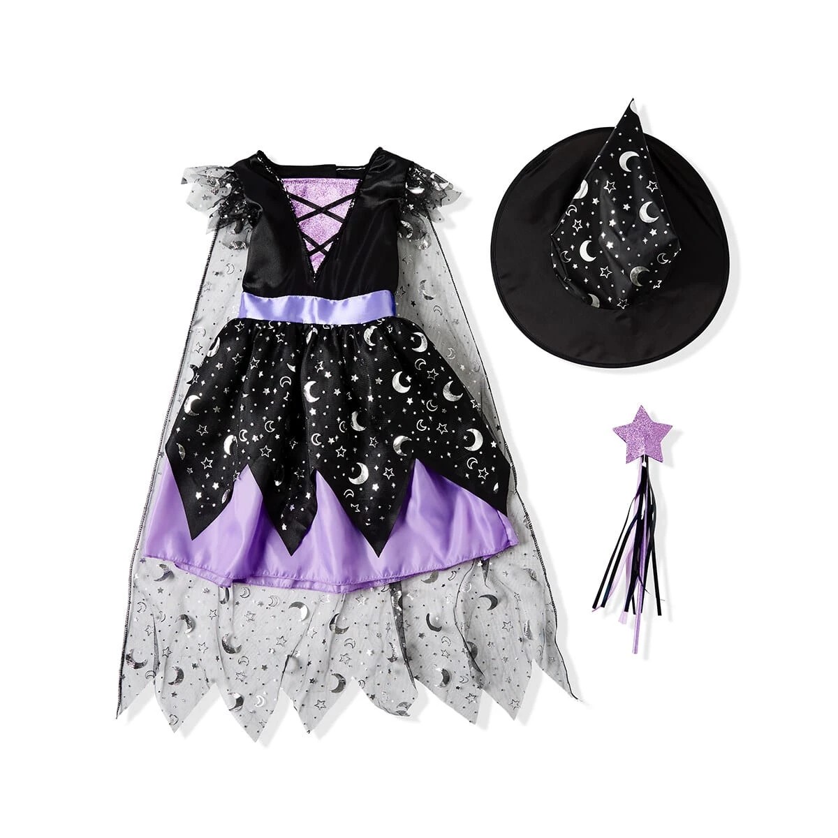 8 3 Piece Deluxe Star Witch Costume - Ages 4-6, 8 of 10