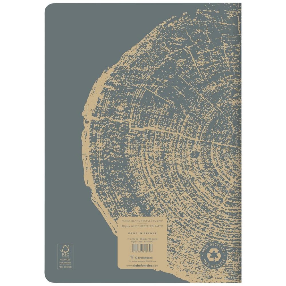 3 Clairefontaine Forever A4 Notebook Ruled 96 Page Grey, 3 of 5