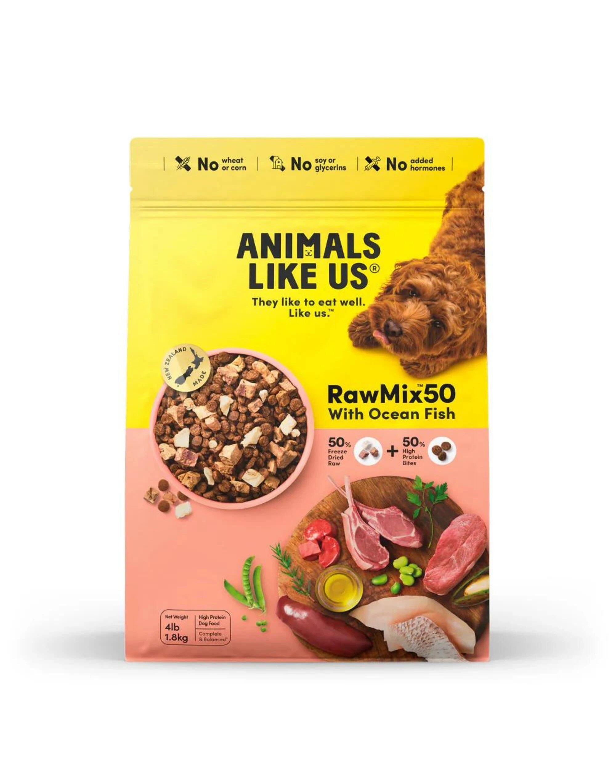 1 Animals Like Us - Rawmix50 With Ocean Fish Dog Food 1.8kg, 1 of 1