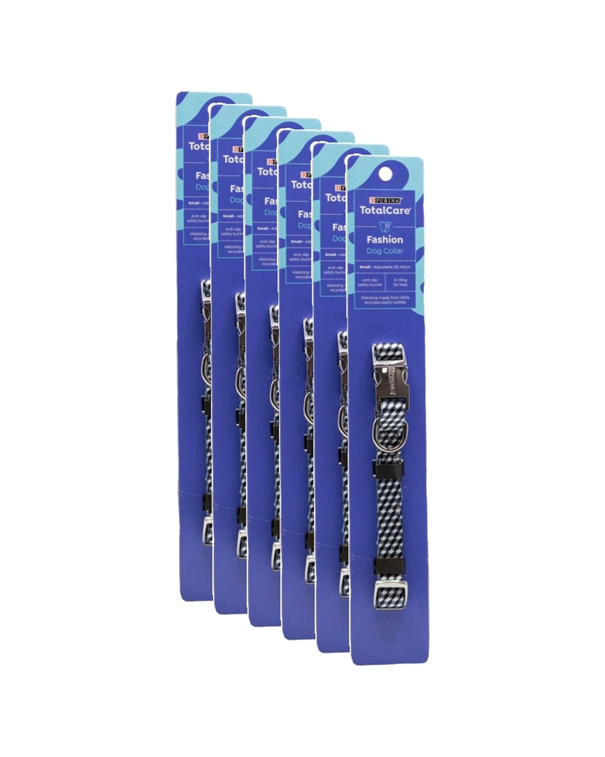 1 Purina 6PK Total Care Fashion Adjustable Dog Collar Small 25-40cm Quick-Release - Multi, 1 of 3