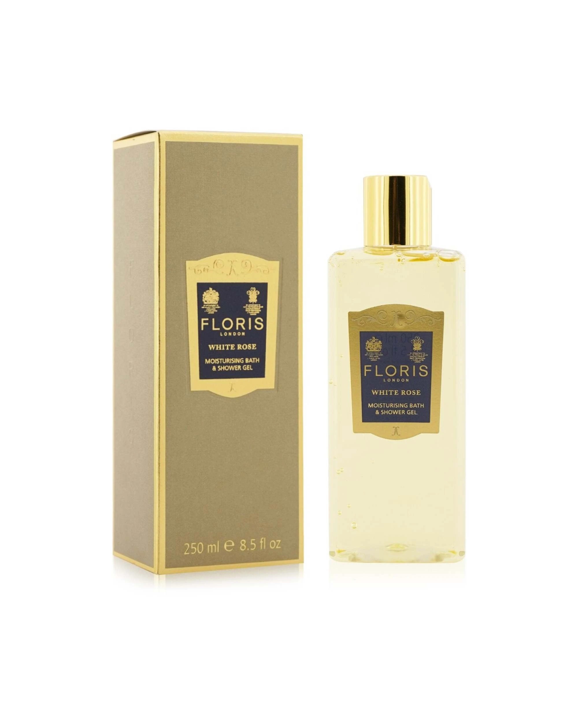 2 Floris White Rose Moisturising Bath & Shower Gel 250ml/8.5oz, 2 of 3