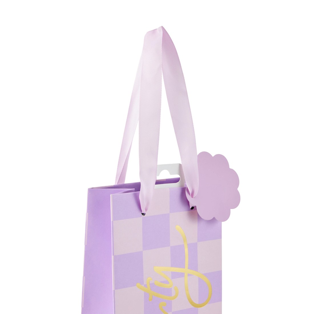 4 Lilac Check Bottle Bag, 4 of 5