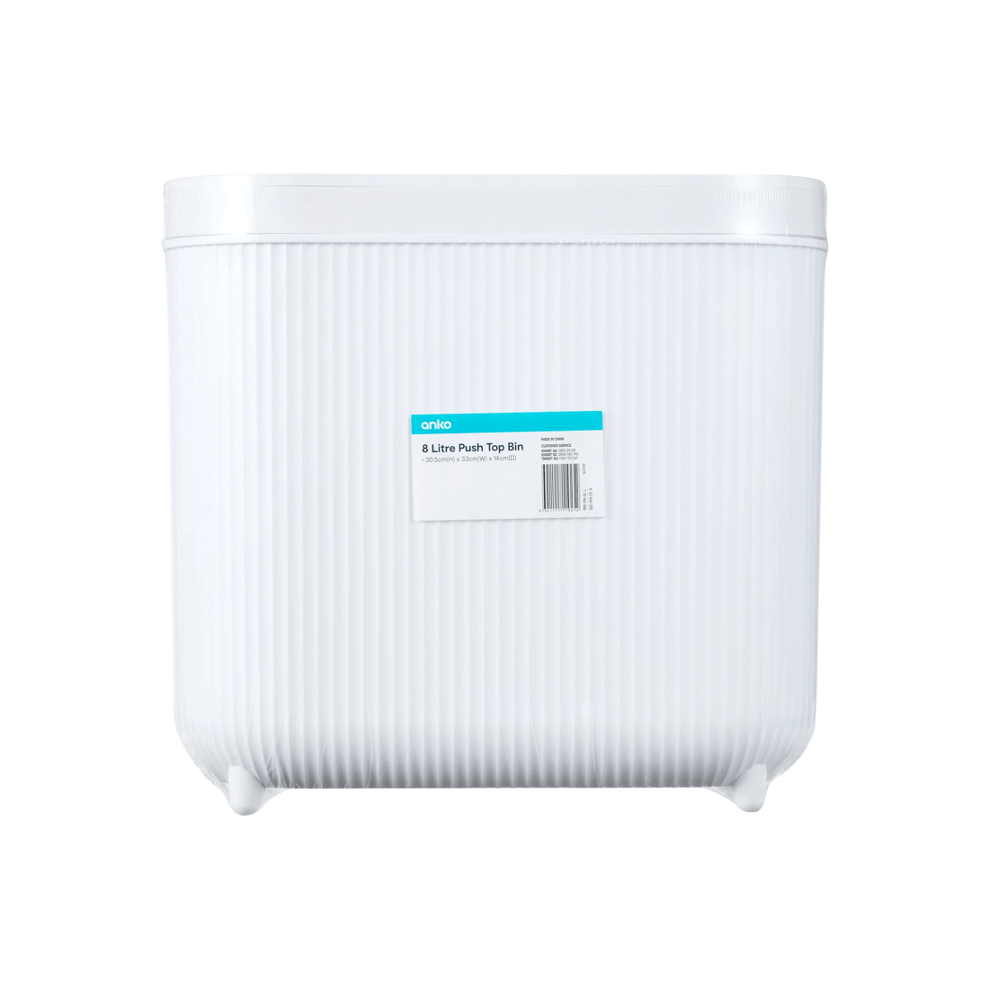 7 8L Push Top Bin - White, 7 of 7