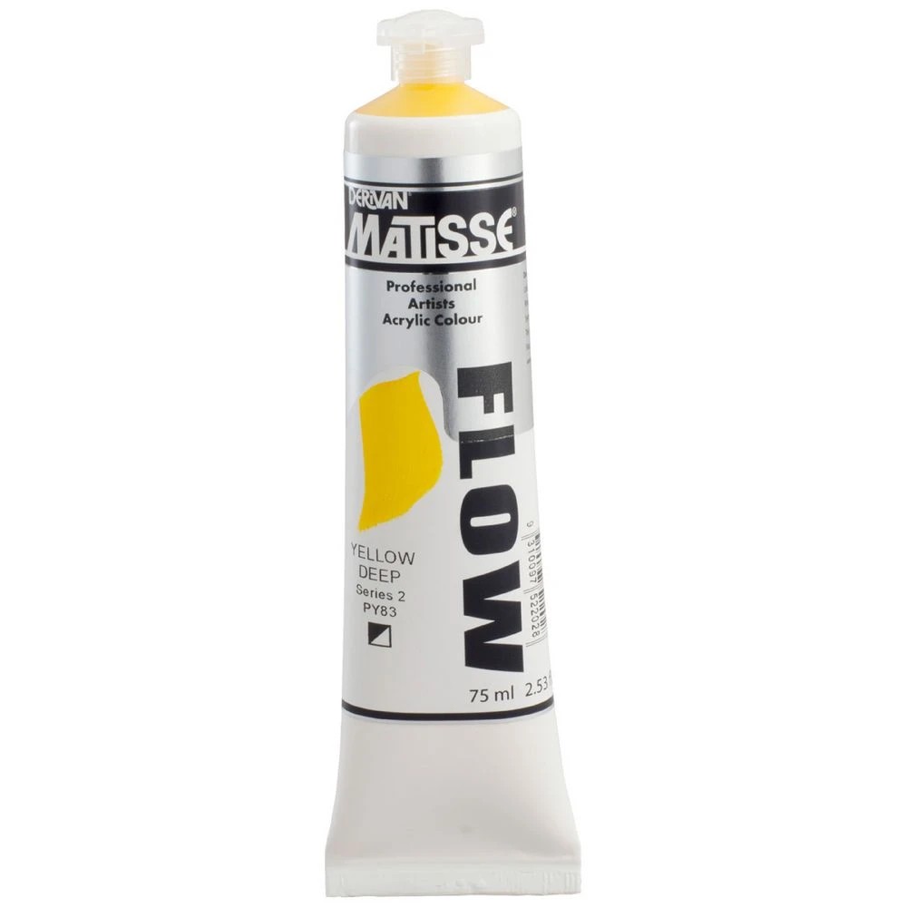 1 Derivan Matisse Flow Paint 75mL Yellow Deep S2, 1 of 2