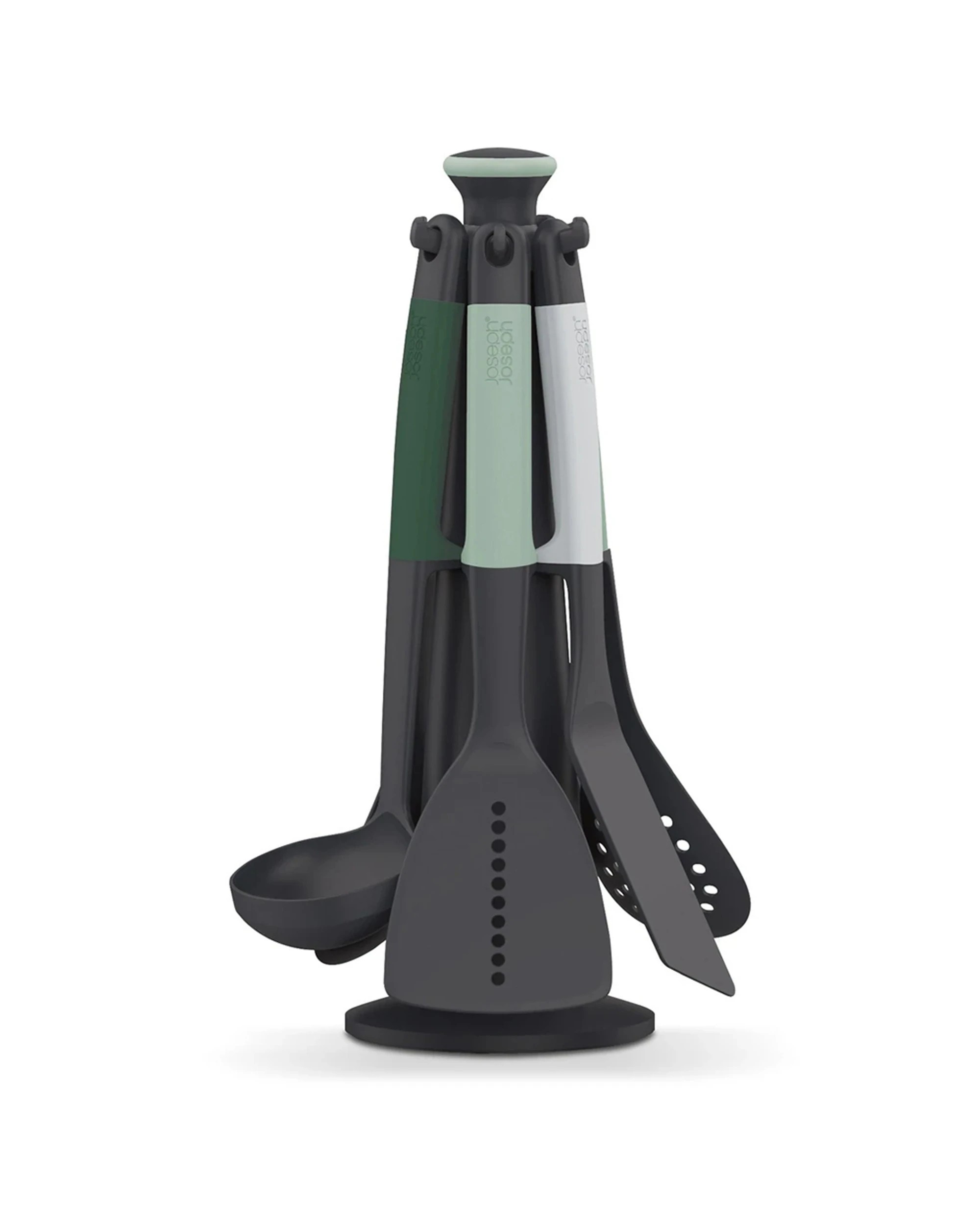 1 Joseph Joseph 6pc Editions Elevate Carousel Kitchen Utensils Set Weighted Handle Sage - Multi, 1 of 1