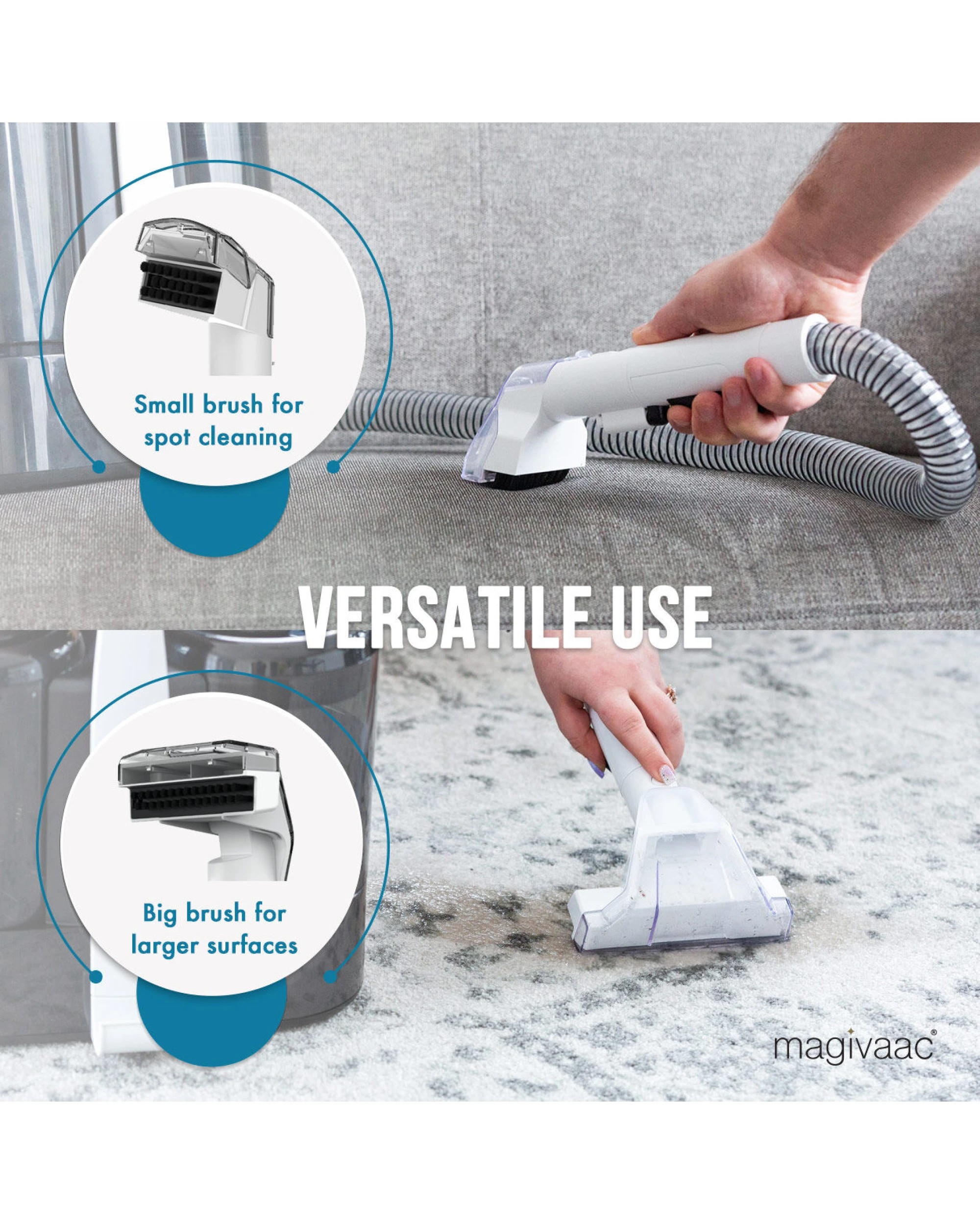 4 Magivaac 600W Spot Cleaner and Stain Remover Vacuum with Clear and Dirty Water Tanks, 4 of 10