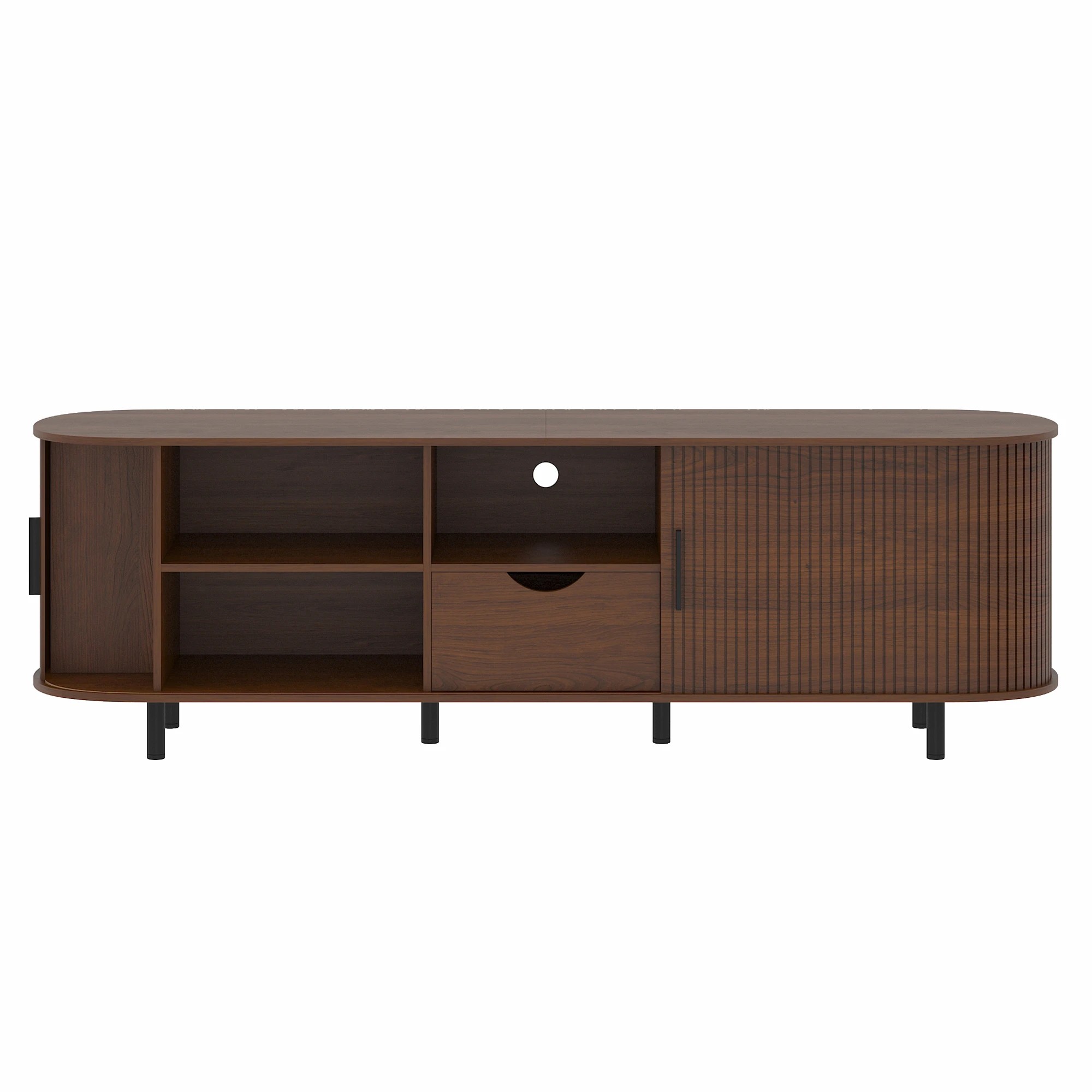 7 Advwin 160cm TV Unit Cabinet with Sliding Door - Brown, 7 of 8