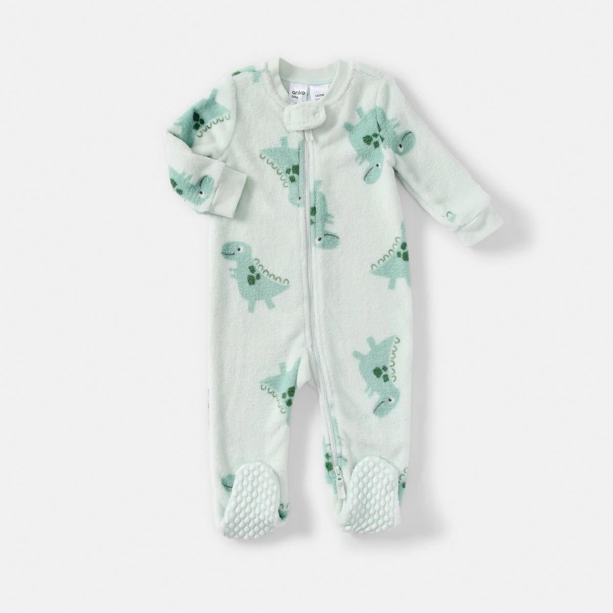 1 Fluffy Pramsuit Blu Dino, 1 of 4
