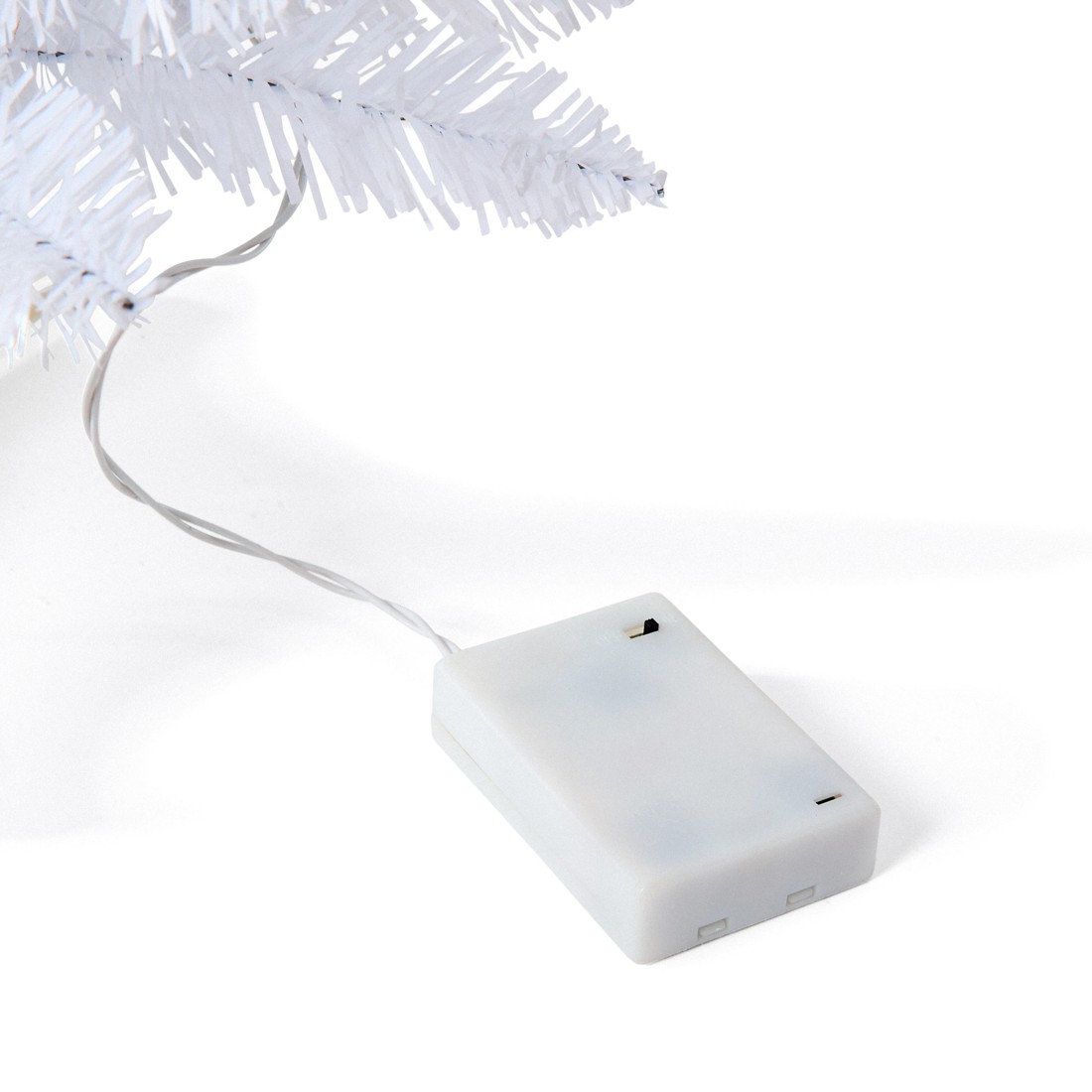 4 60cm (2ft) Light Up Mini White Christmas Tree, 4 of 7