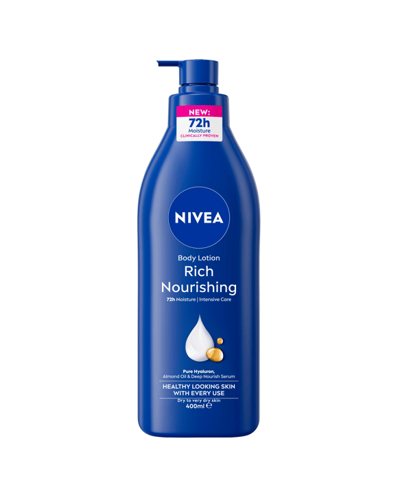 Nivea Rich Nourishing Body Lotion 400ml -  Almond Oil & Vitamin E