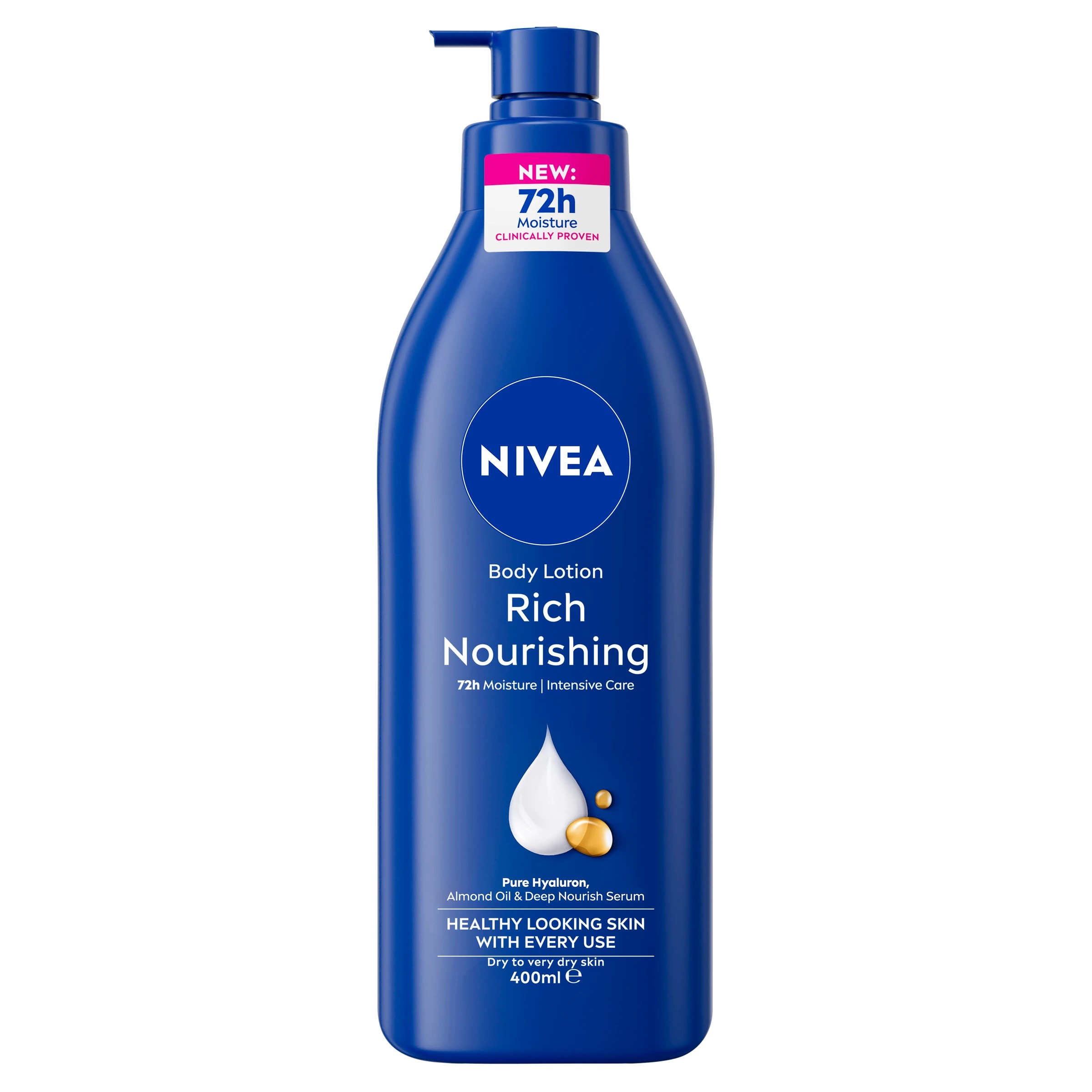 1 Nivea Rich Nourishing Body Lotion 400ml -  Almond Oil & Vitamin E, 1 of 9