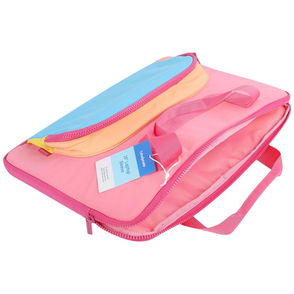4 Studymate 16" Colourblock Laptop Sleeve Pink, 4 of 4
