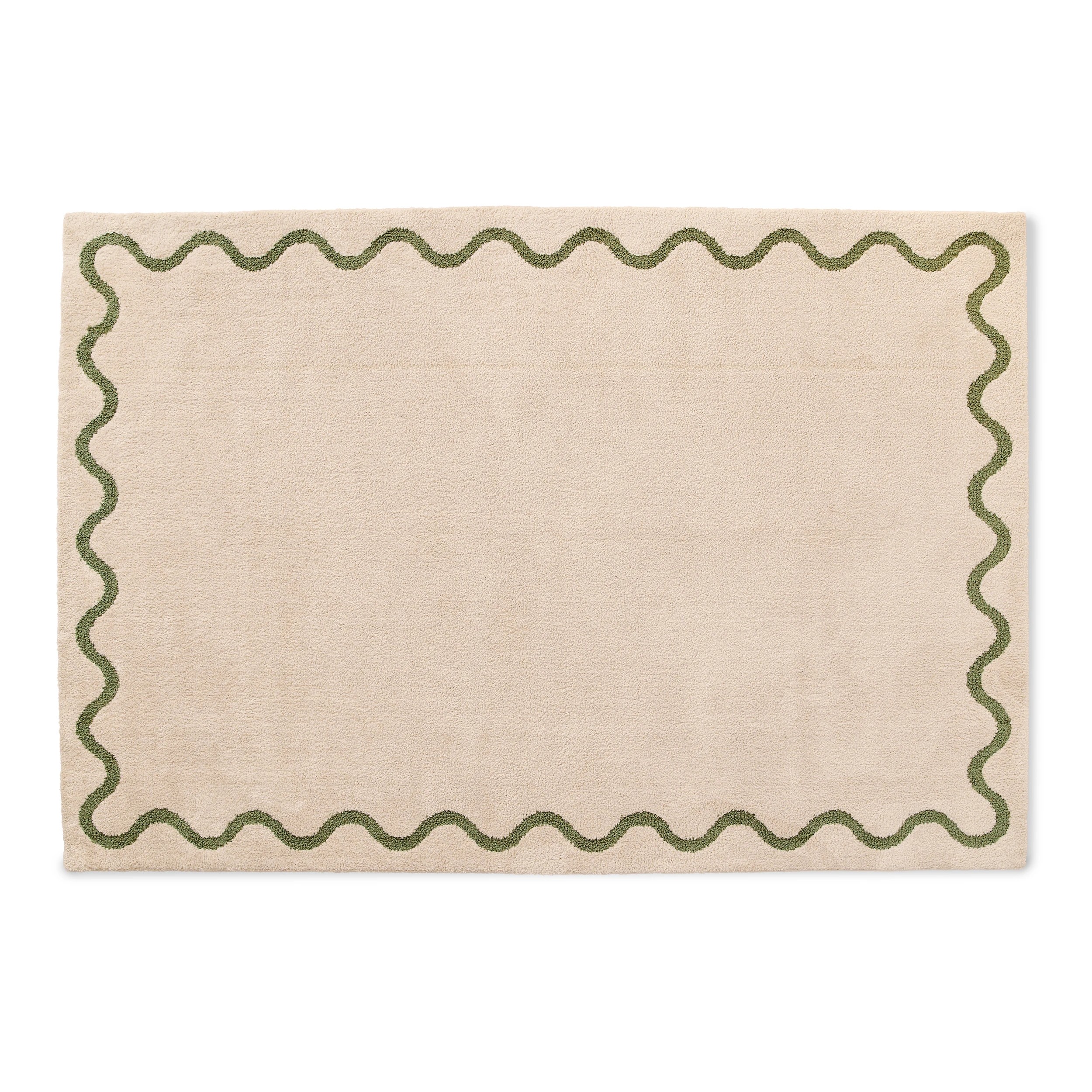 6 Olive Wave Rug - Large - 235cm x 160cm, 6 of 8