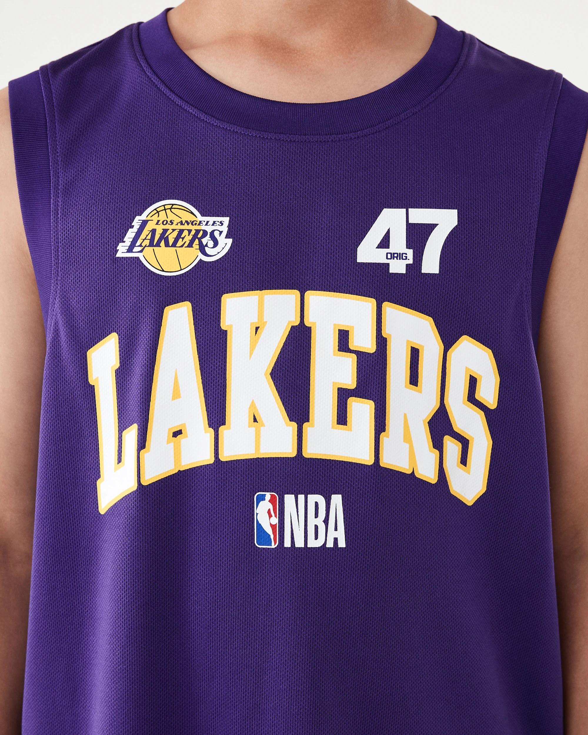 5 Official NBA Kids Mesh Tank PURPLE LAKERS, 5 of 8