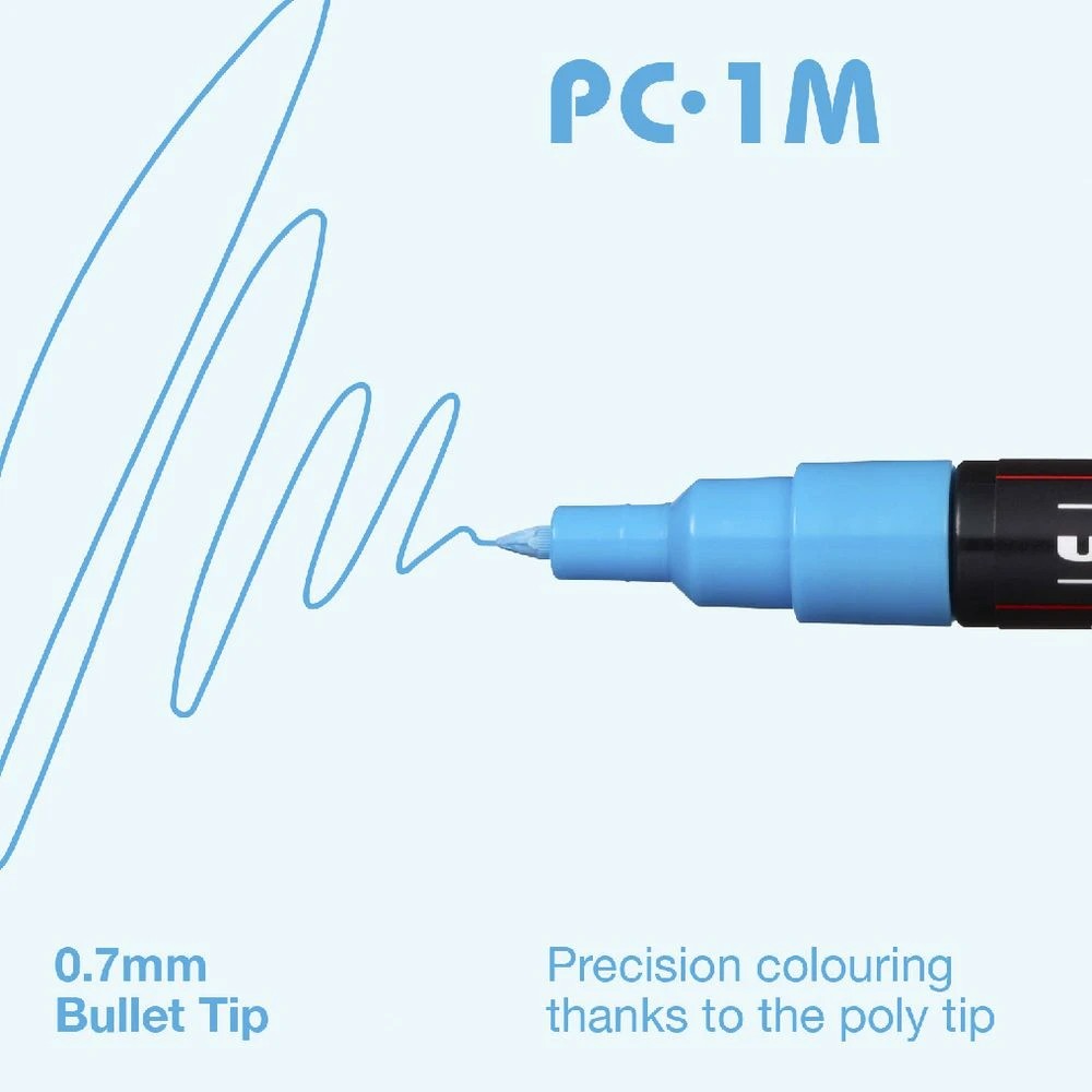 5 POSCA PC 1M Paint Marker Sky Blue, 5 of 6