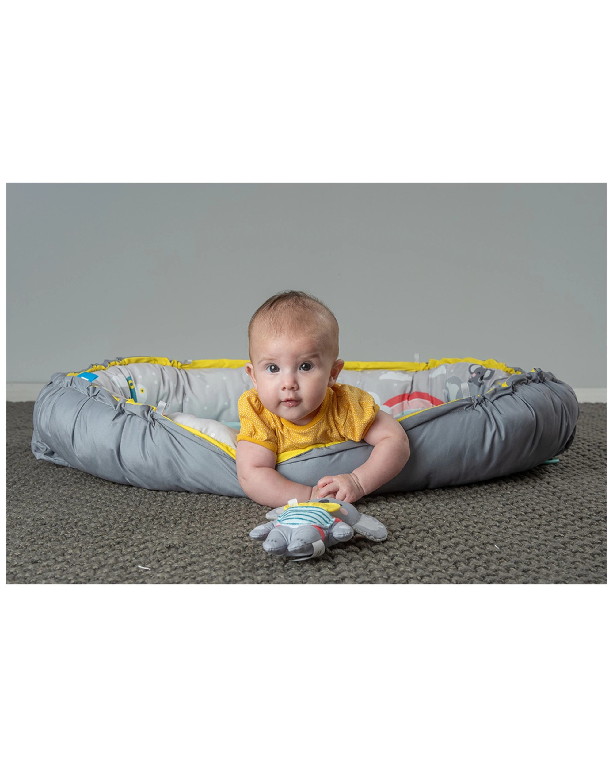 1 Taf Toys Koala 100cm Musical Cosy Play Gym Baby/newborn 0m+ Activity Toy Mat - Blue, 1 of 4