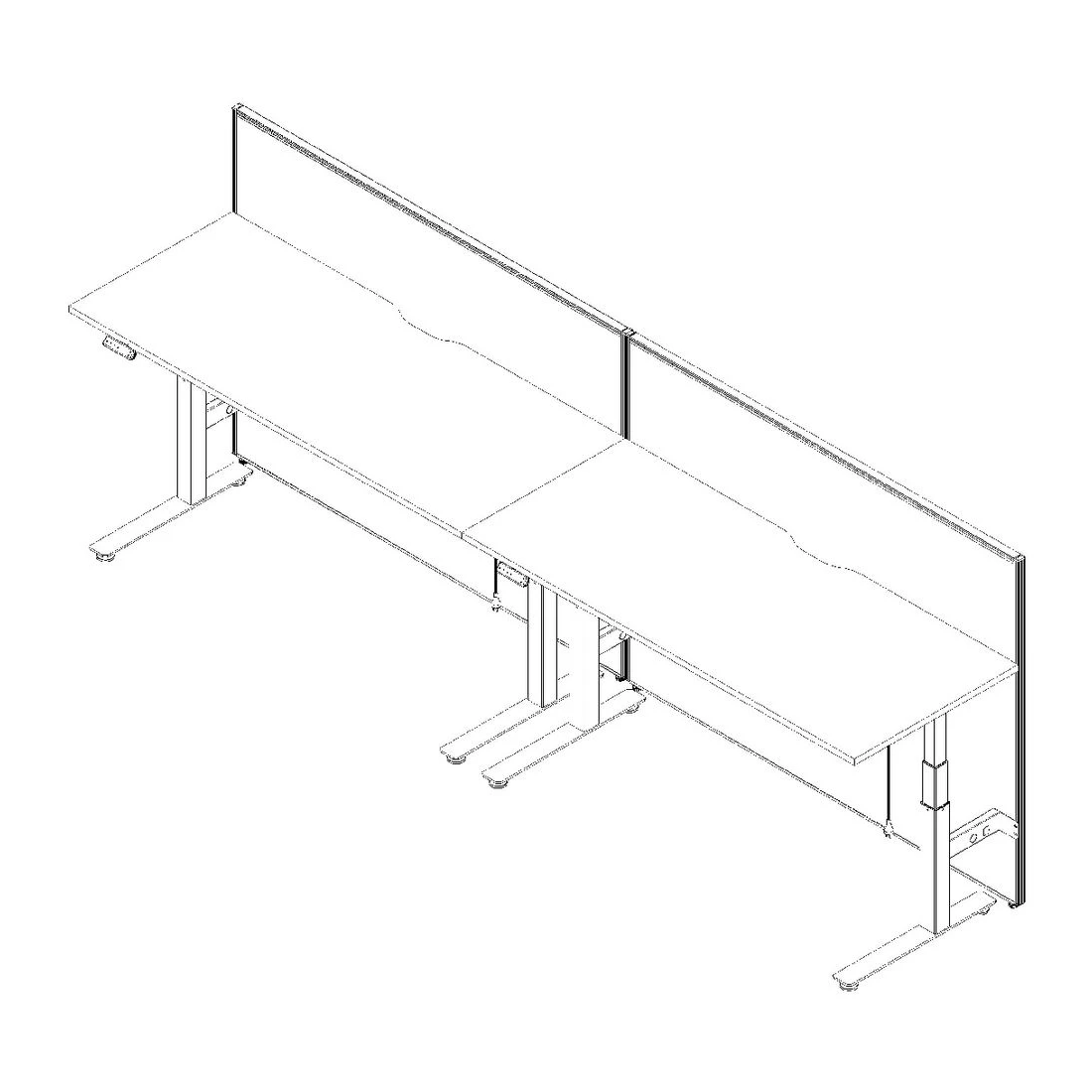 6 Stilford Screen 1200 W x 1250 H mm White Frame Grey Fabric, 6 of 10